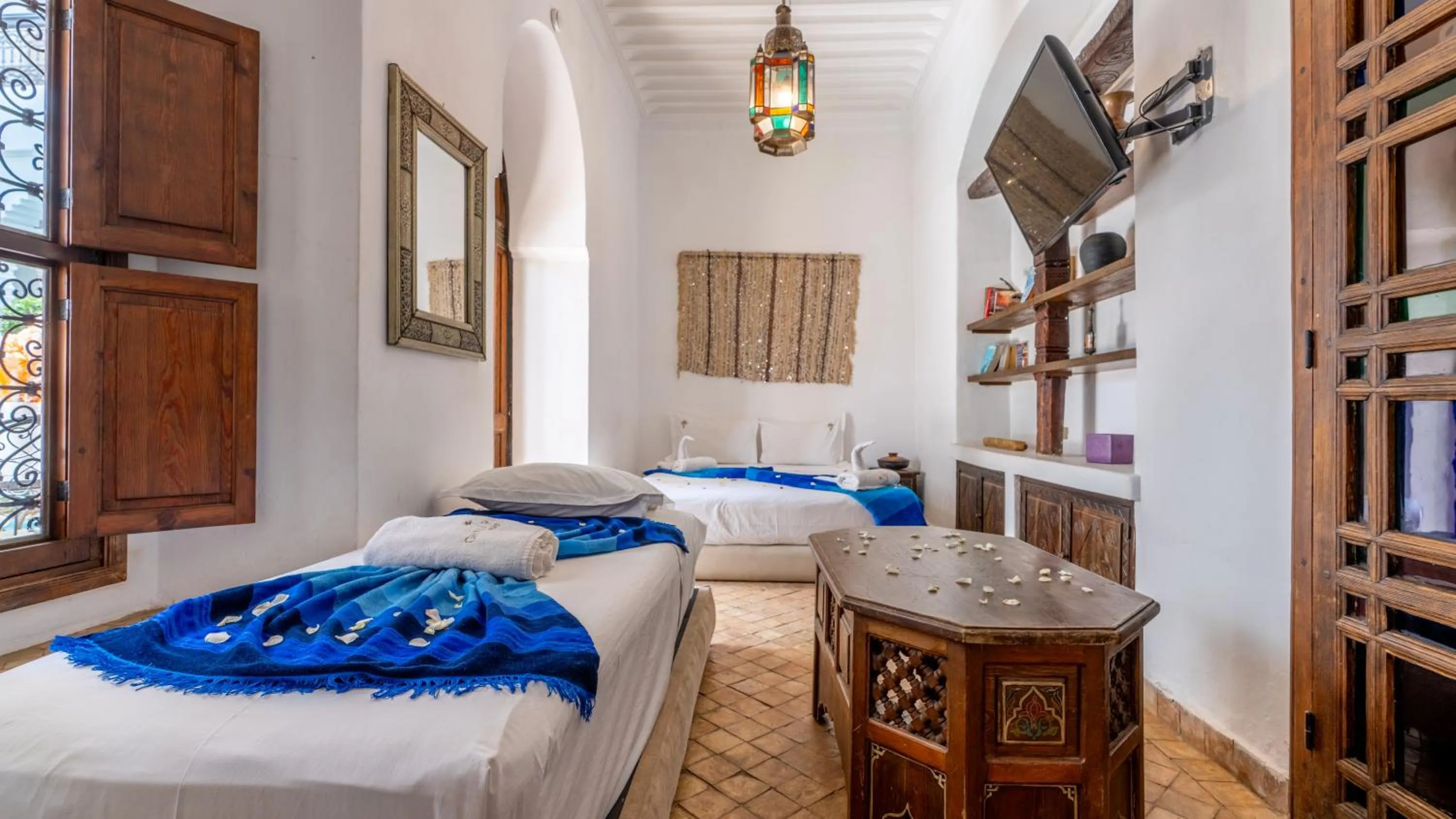 Bed in Riad Ghali Hotel & SPA