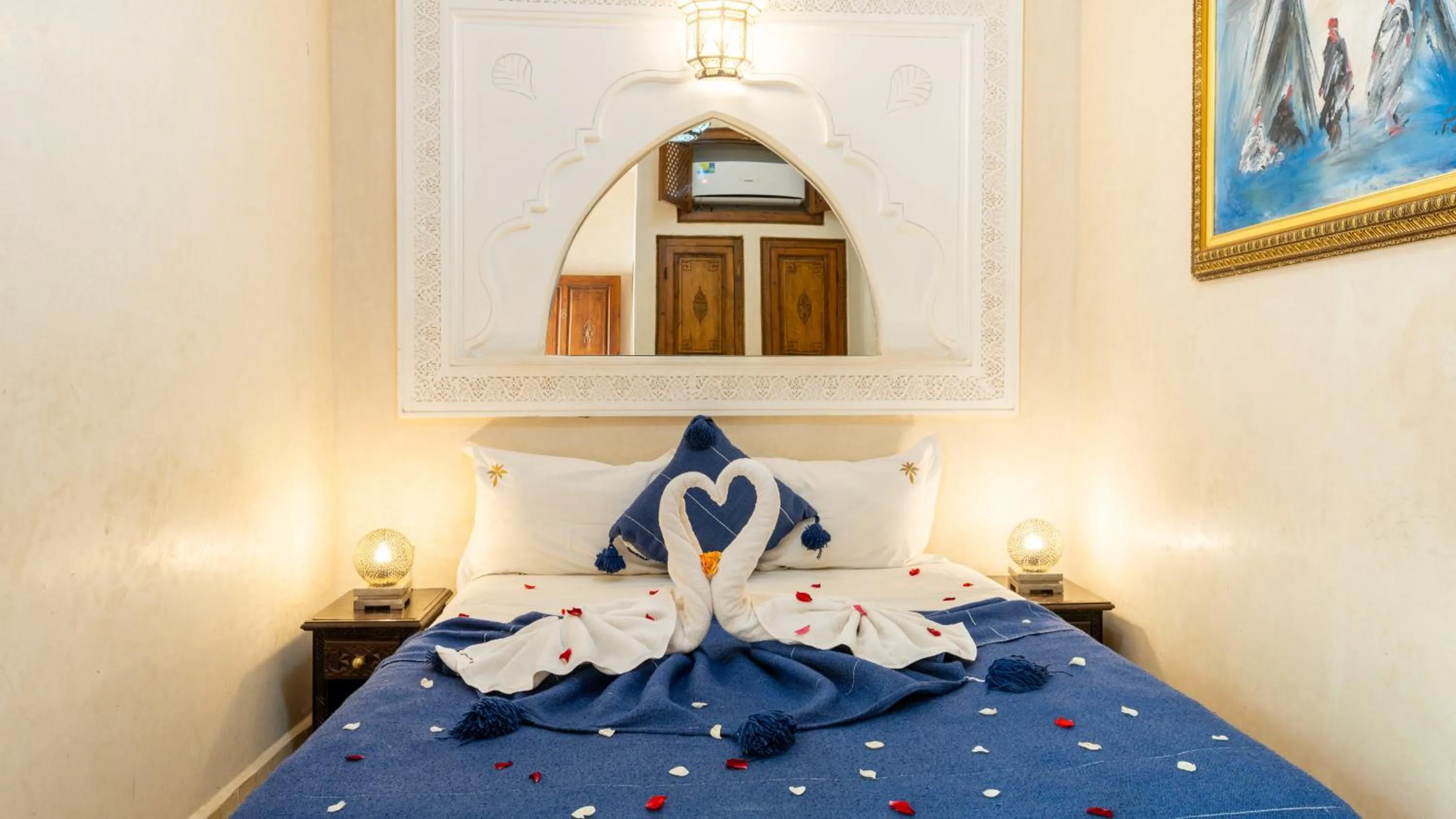 Bed in Riad Ghali Hotel & SPA