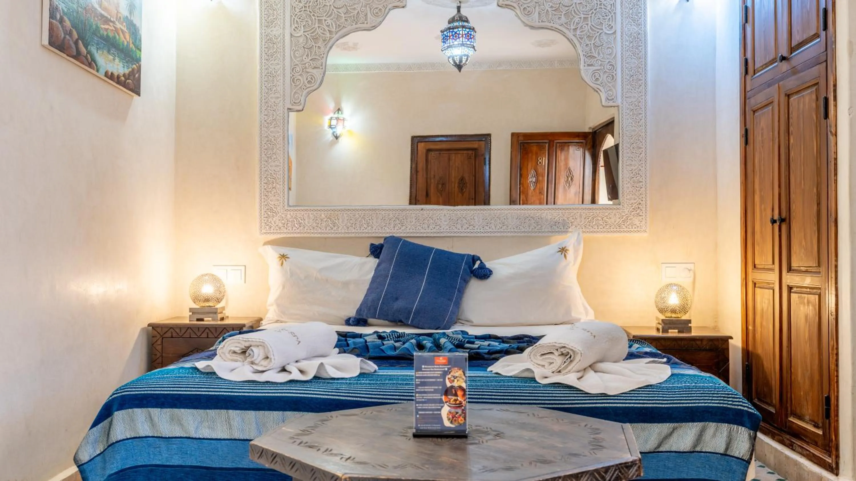 Bed in Riad Ghali Hotel & SPA