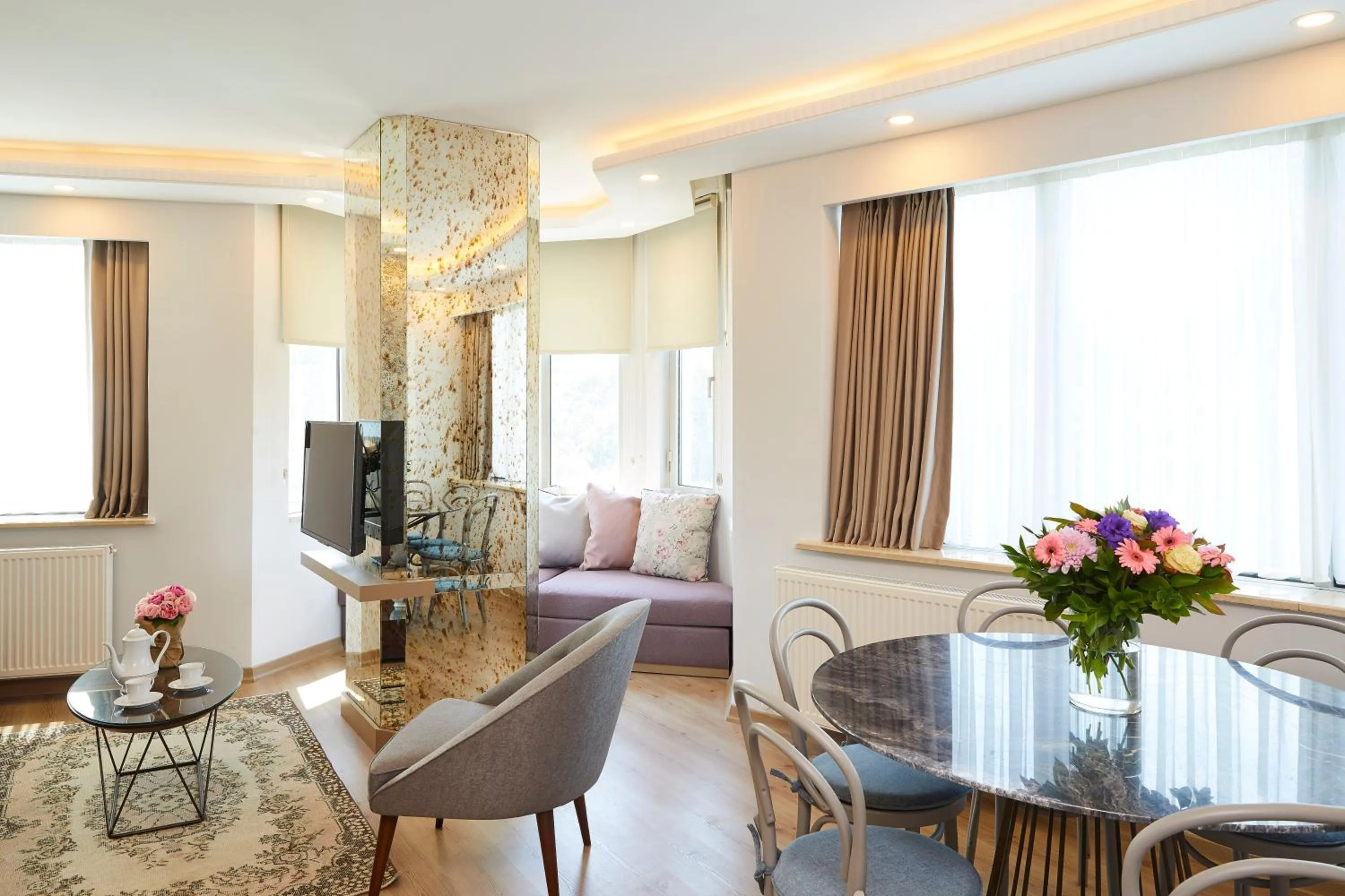 Living room in All Seasons Suites