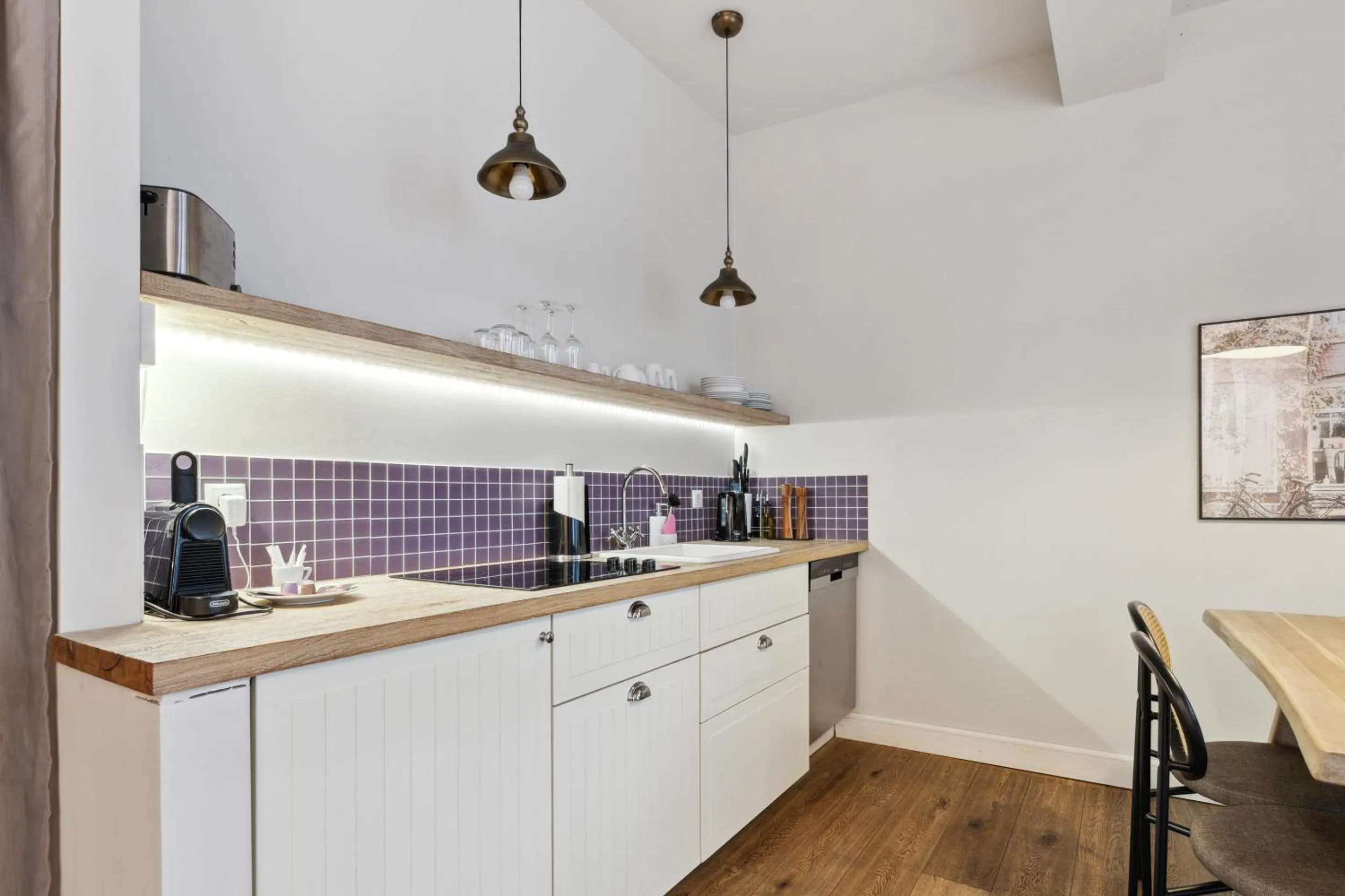 Kitchen or kitchenette in Limehome Berlin Prenzlauer Allee - Digital Access