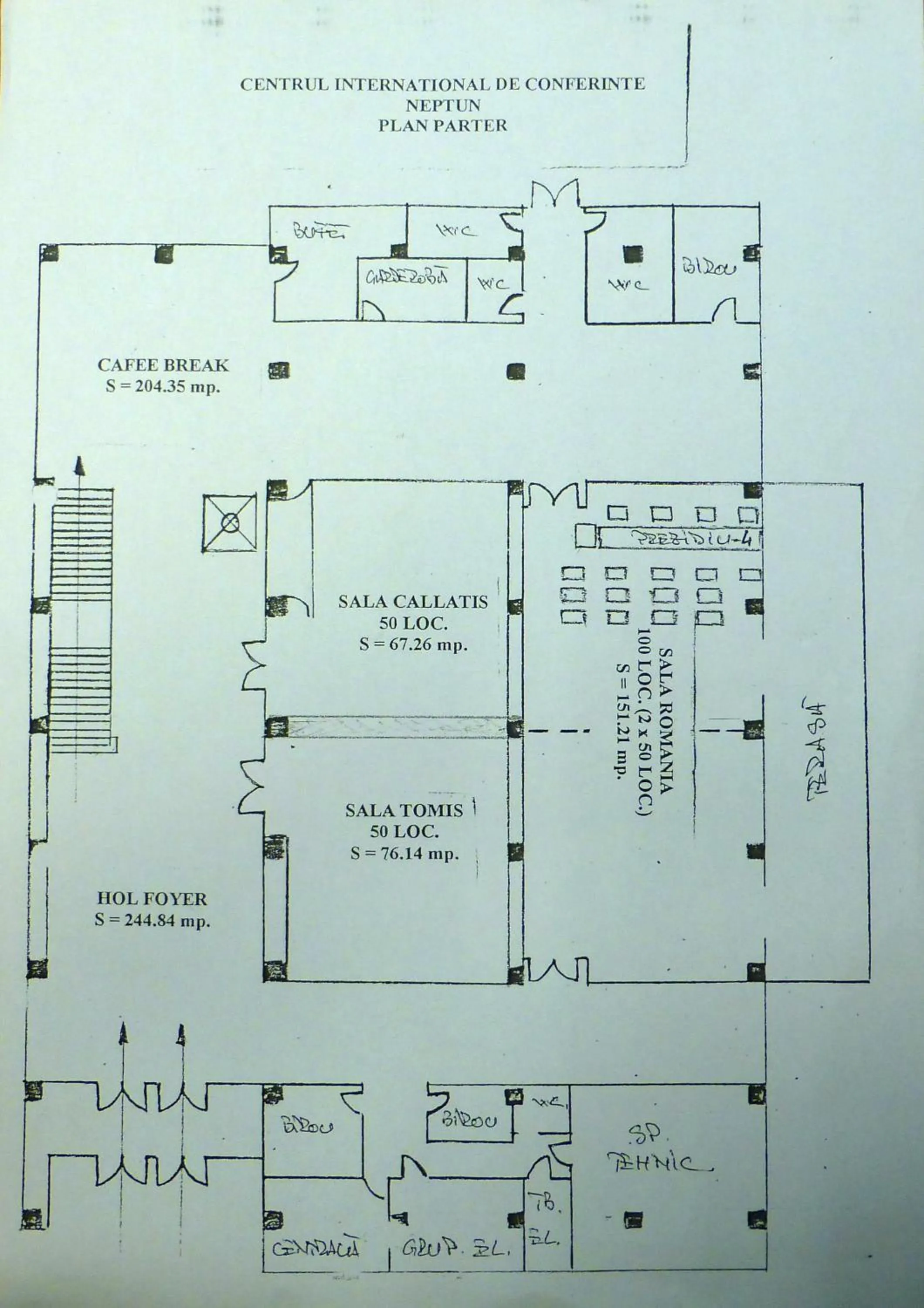 Floor plan in Hotel Doina