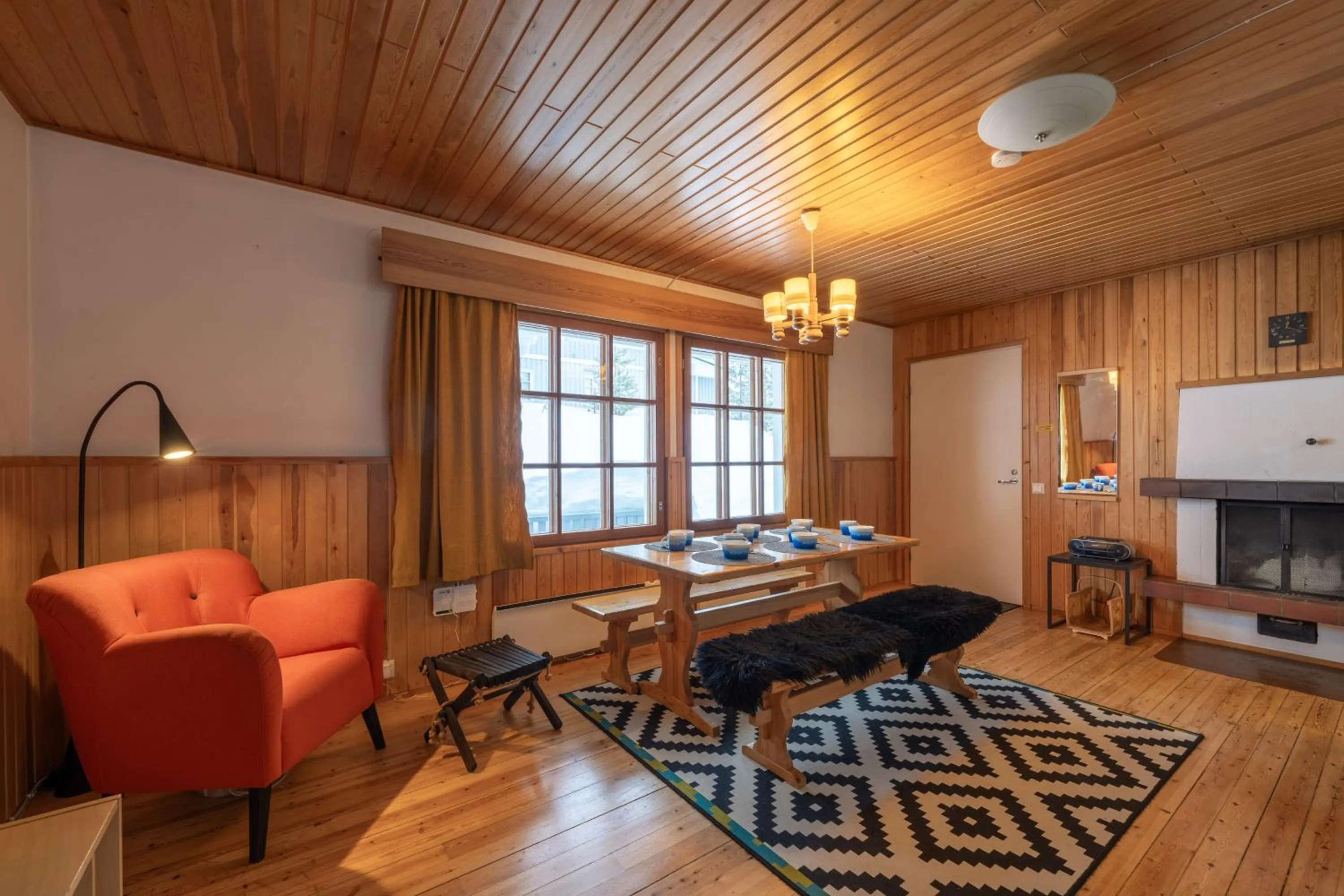 Living room in Kuukkeli Apartments Saarisatu ja Urupää