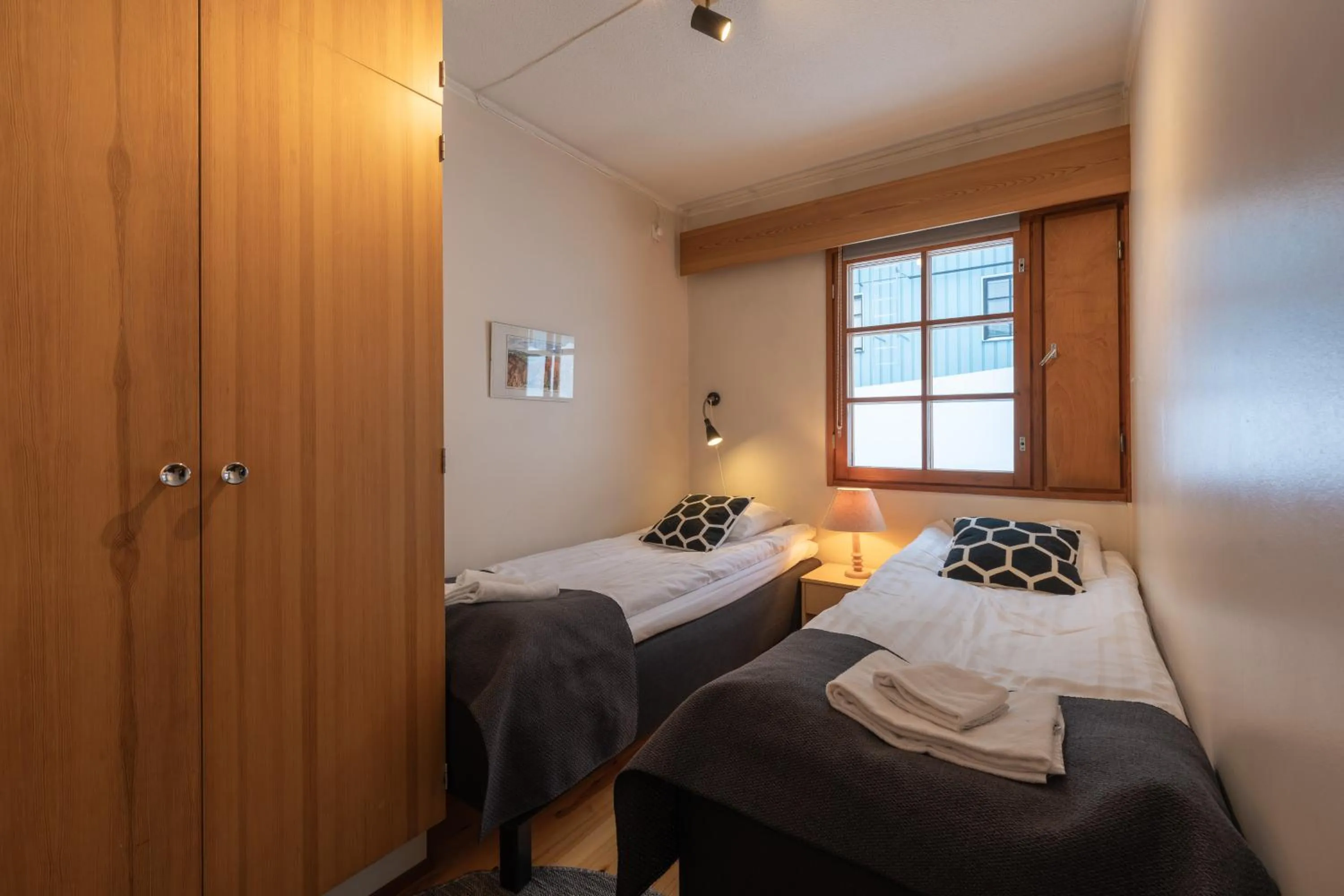 Bed in Kuukkeli Apartments Saarisatu ja Urupää