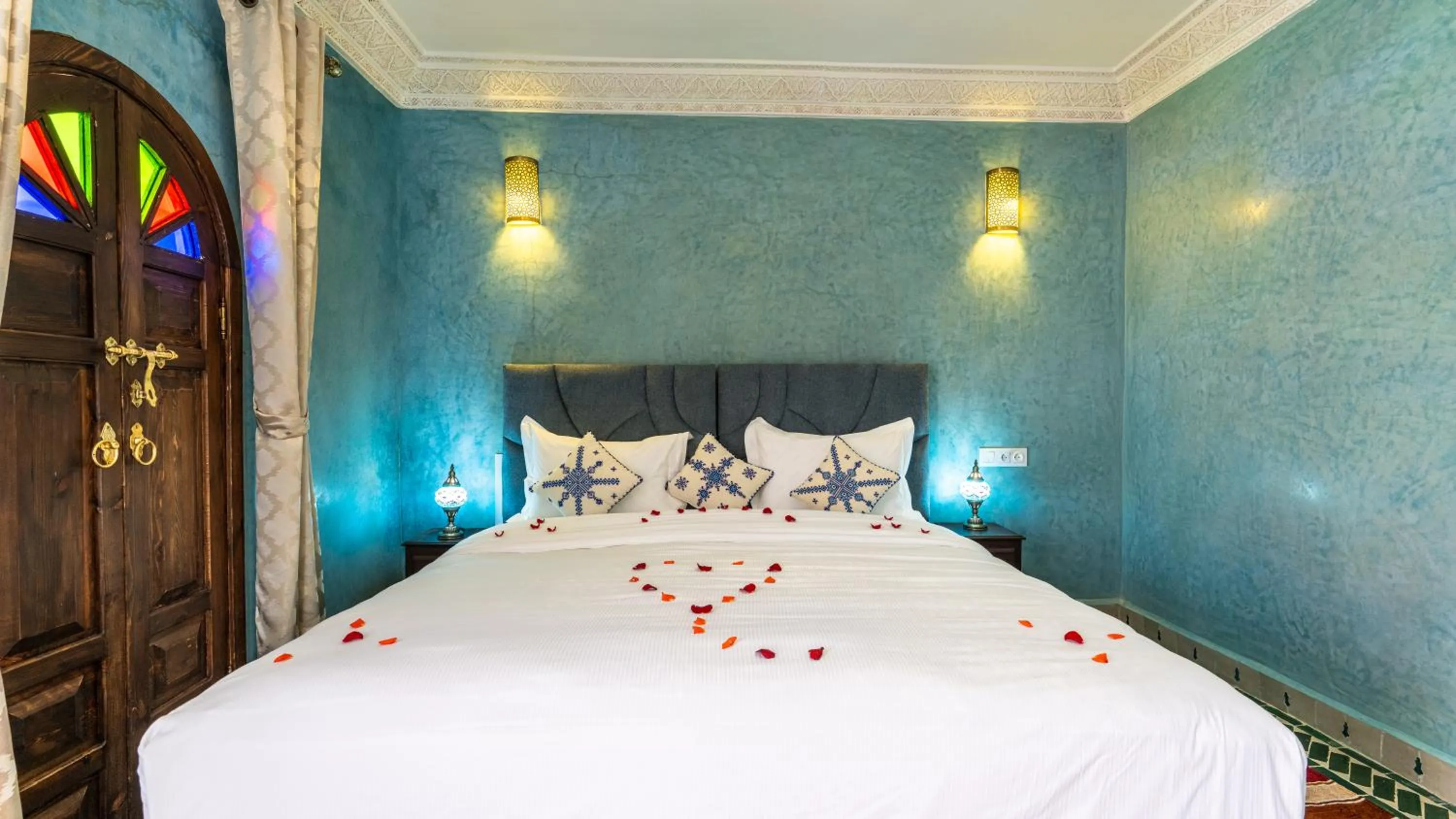 Bed in Riad Bab Tilila