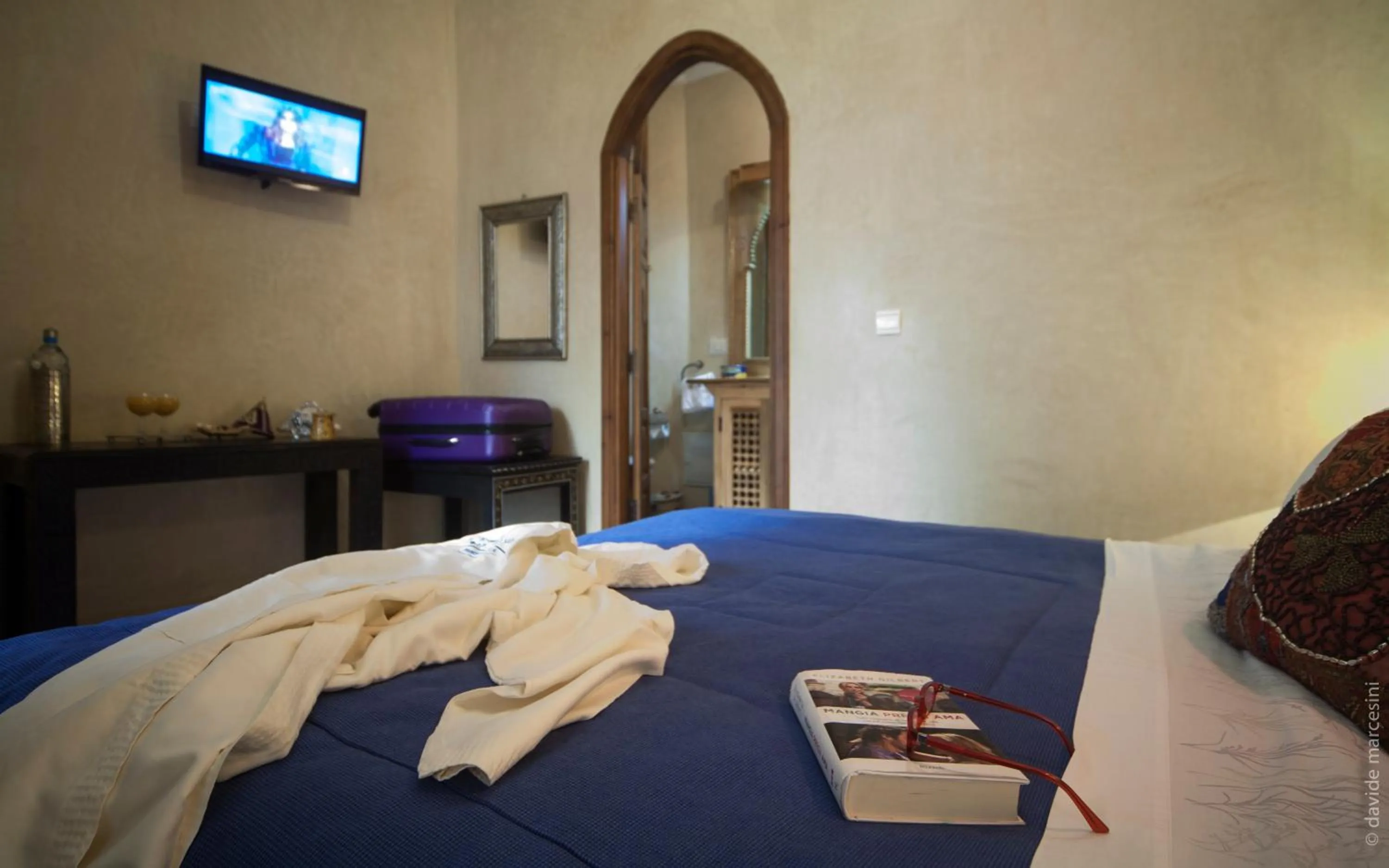 Bed in Riad Bab Tilila