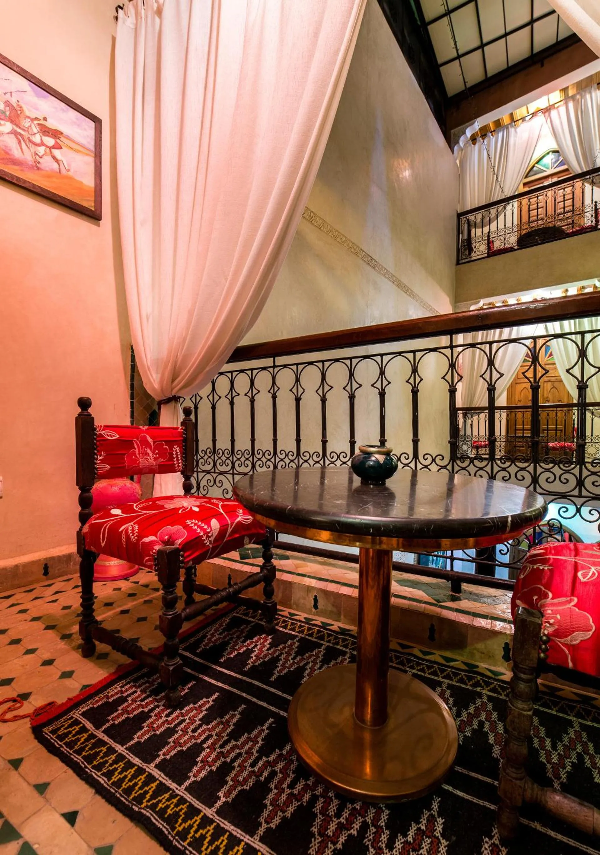 Patio, Bed in Riad Bab Tilila