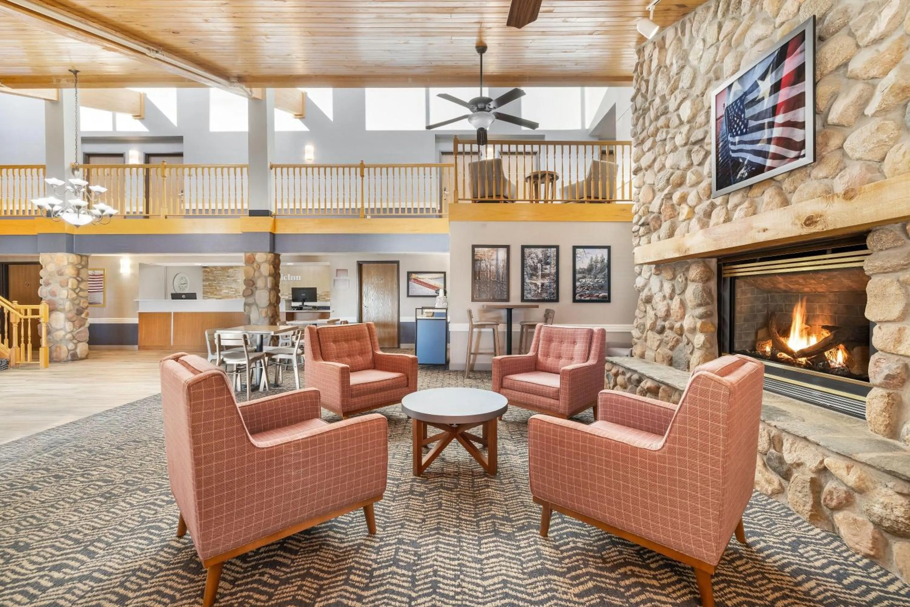 Lobby or reception in AmericInn by Wyndham Bismarck