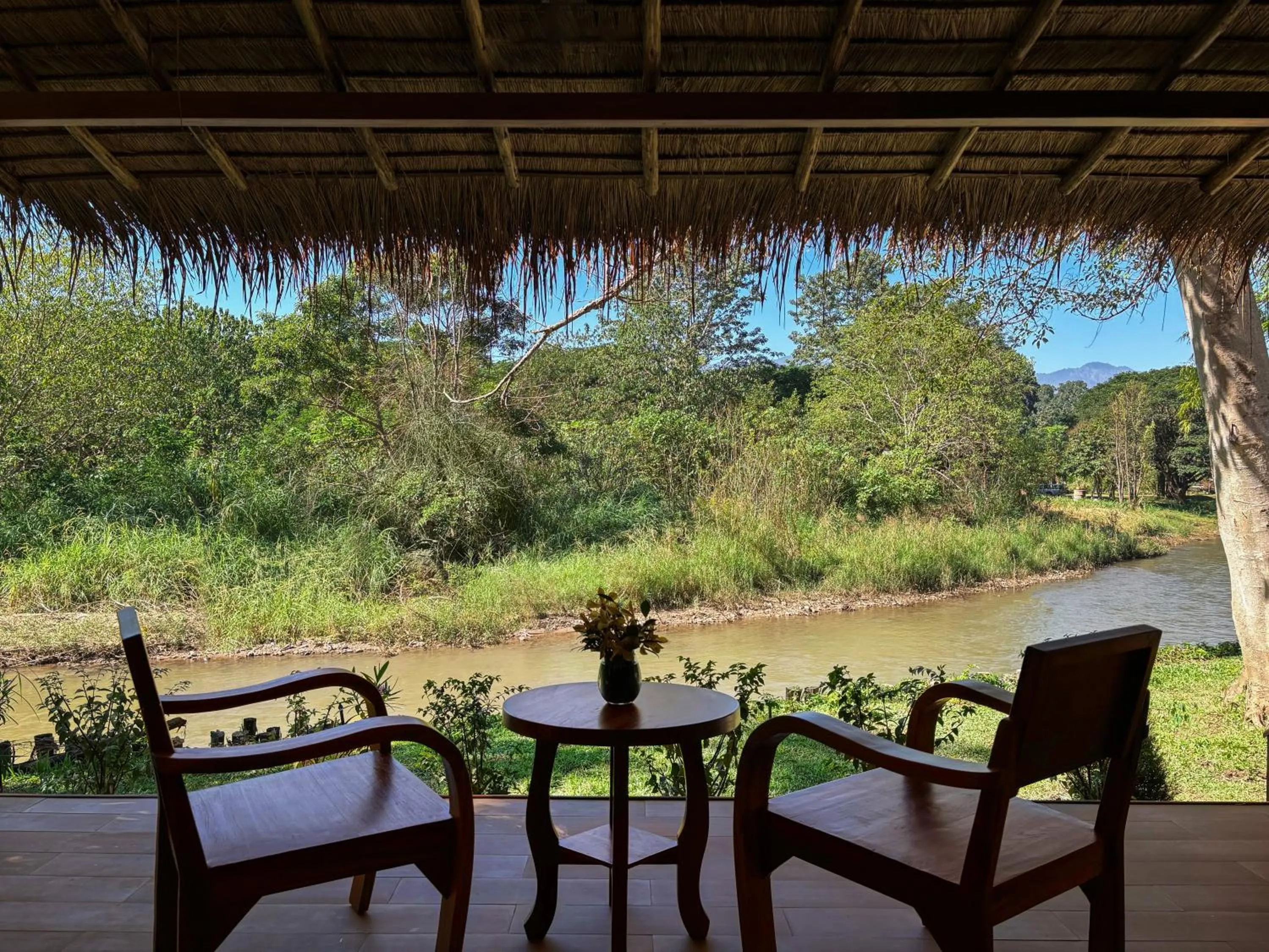 Seating area in The Riverfront Reserve