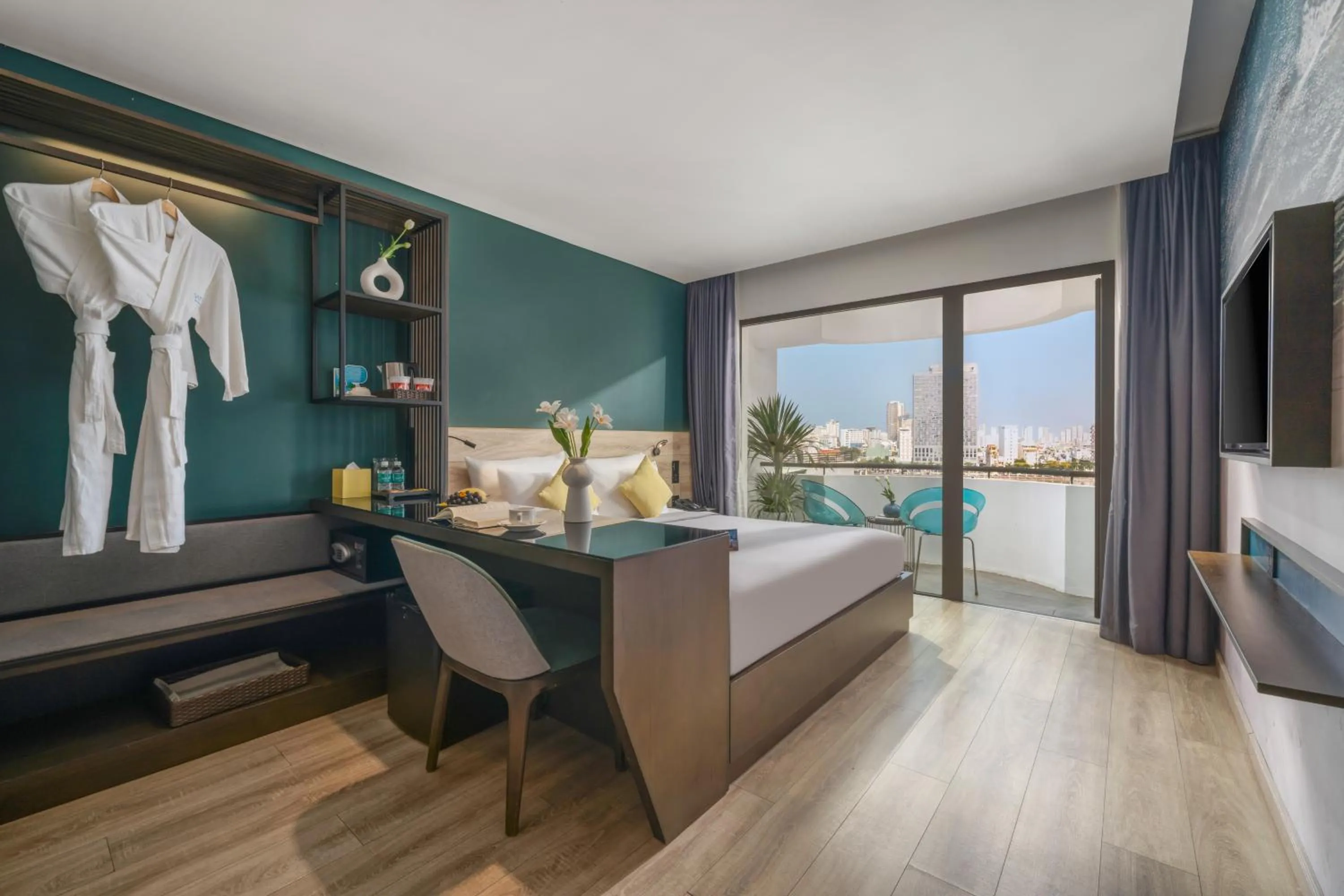 Bed in Satya Da Nang Hotel Han Market