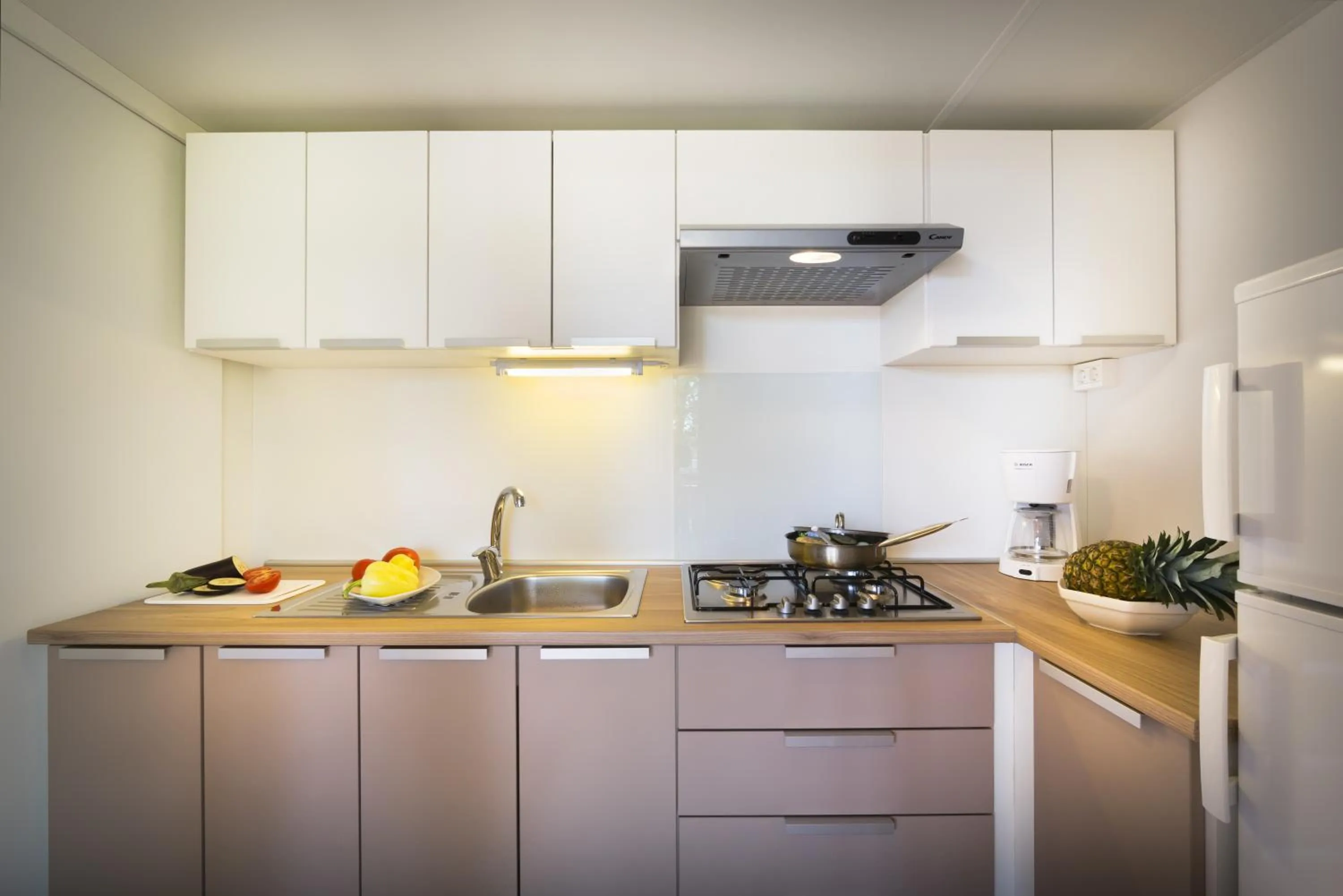 Kitchen or kitchenette in Maistra Camping Valkanela Mobile homes