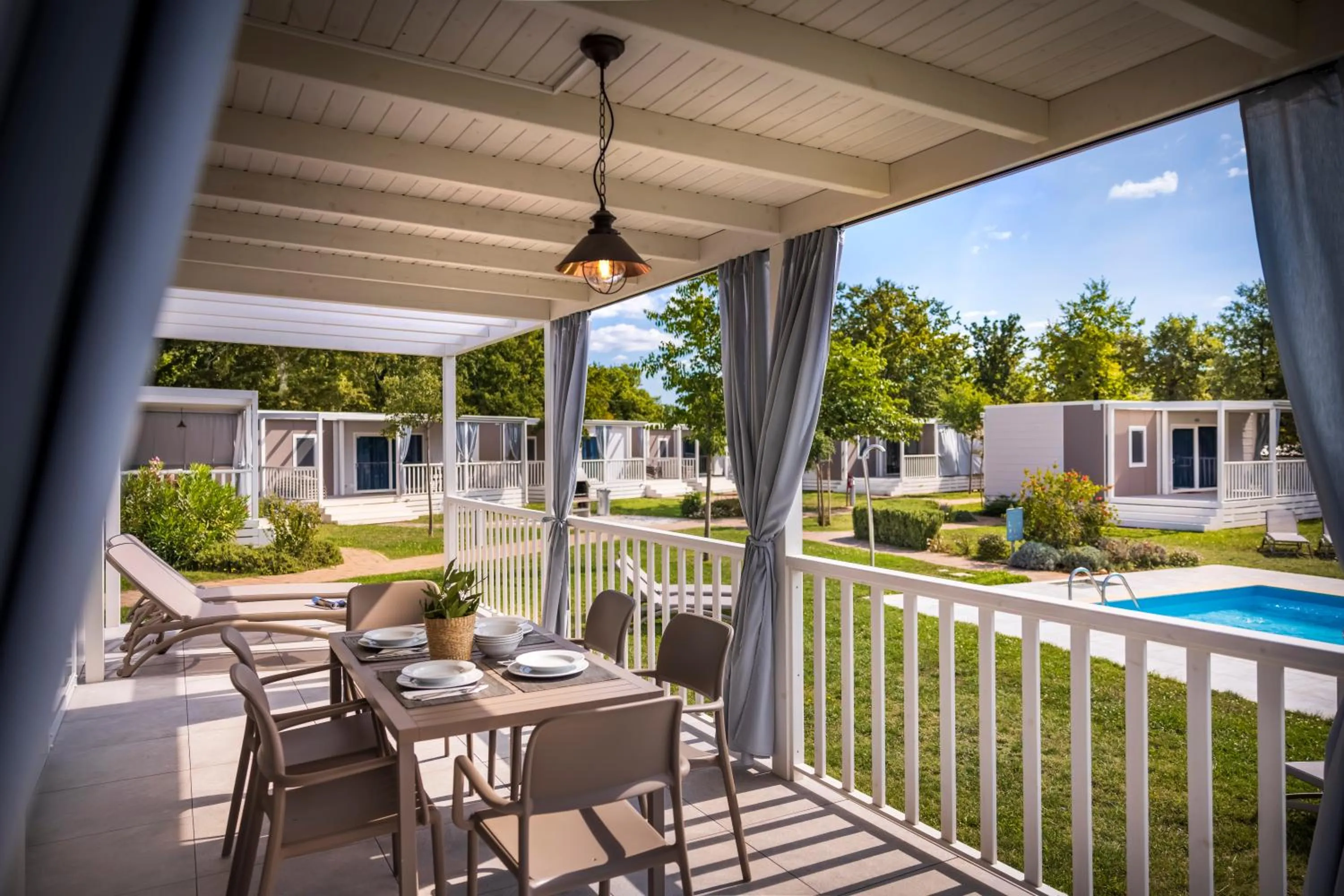 Balcony/Terrace in Maistra Camping Valkanela Mobile homes