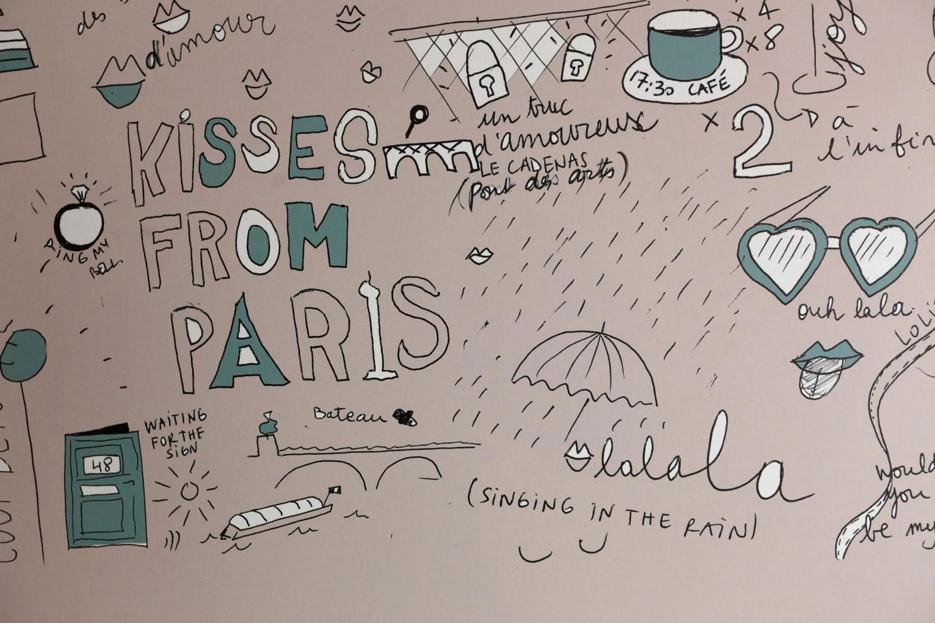 Decorative detail in Hôtel des 3 Poussins