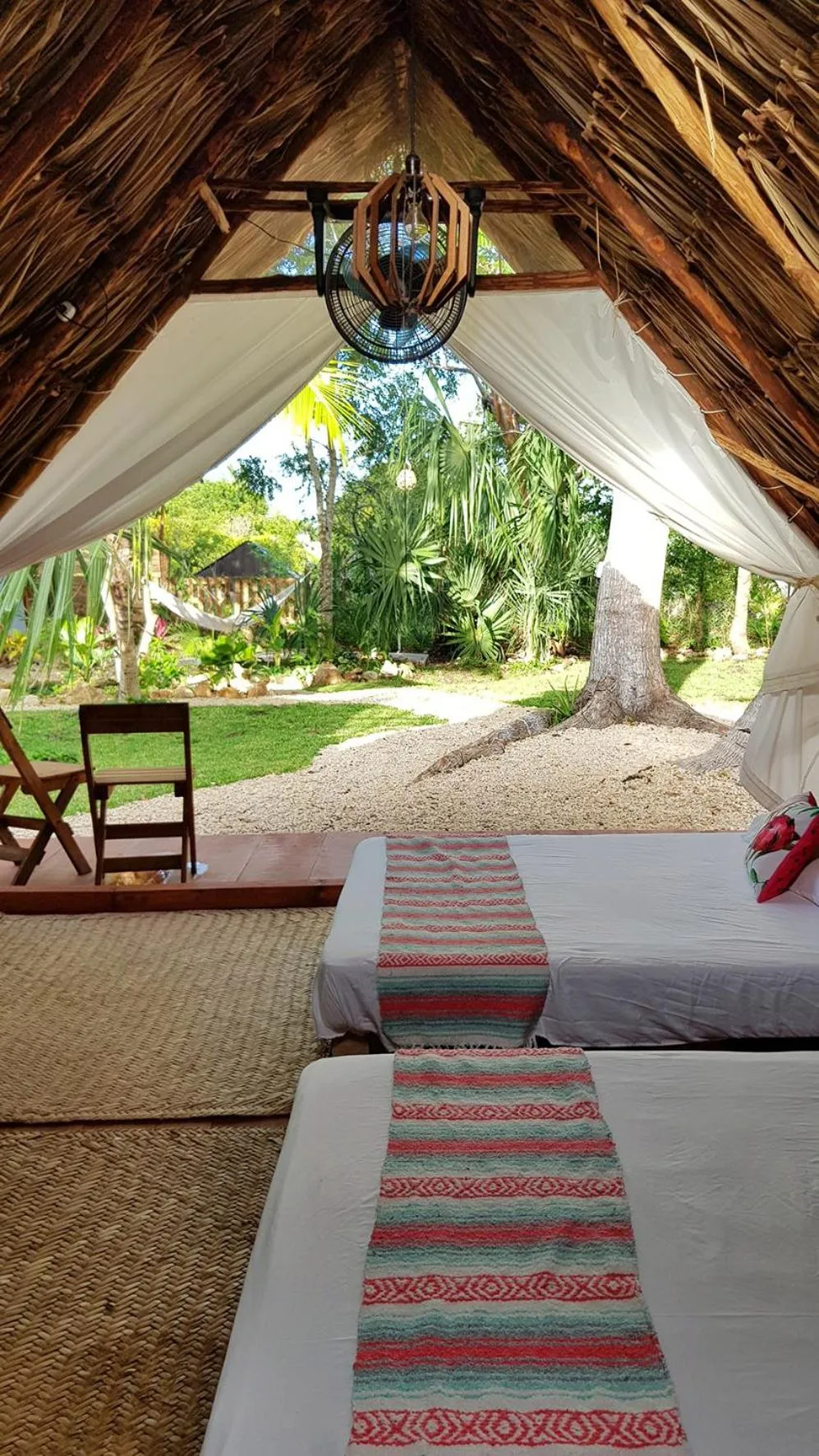 Bed in El Búho Bacalar Eco-Cabañas Hostal