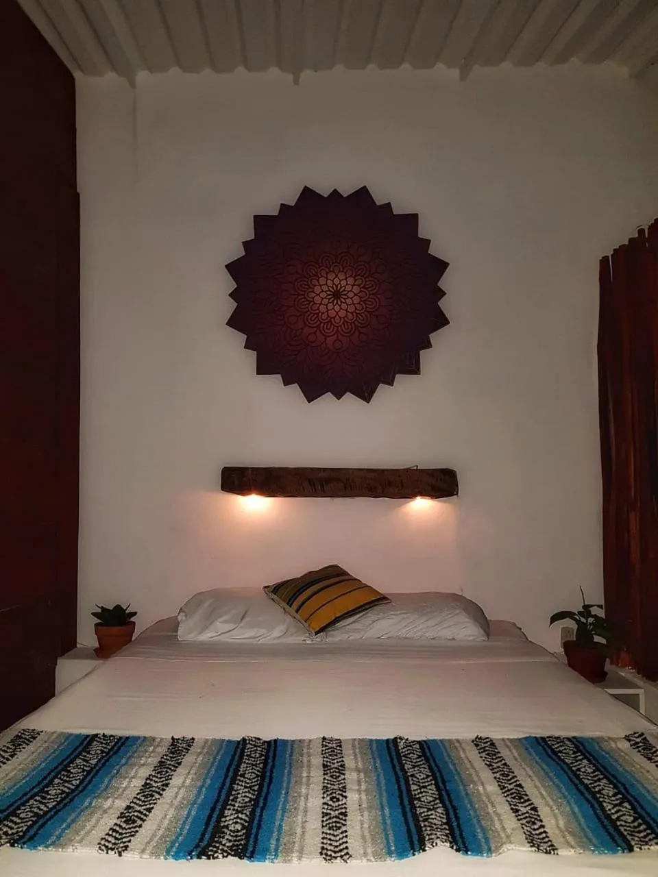 Garden view, Bed in El Búho Bacalar Eco-Cabañas Hostal