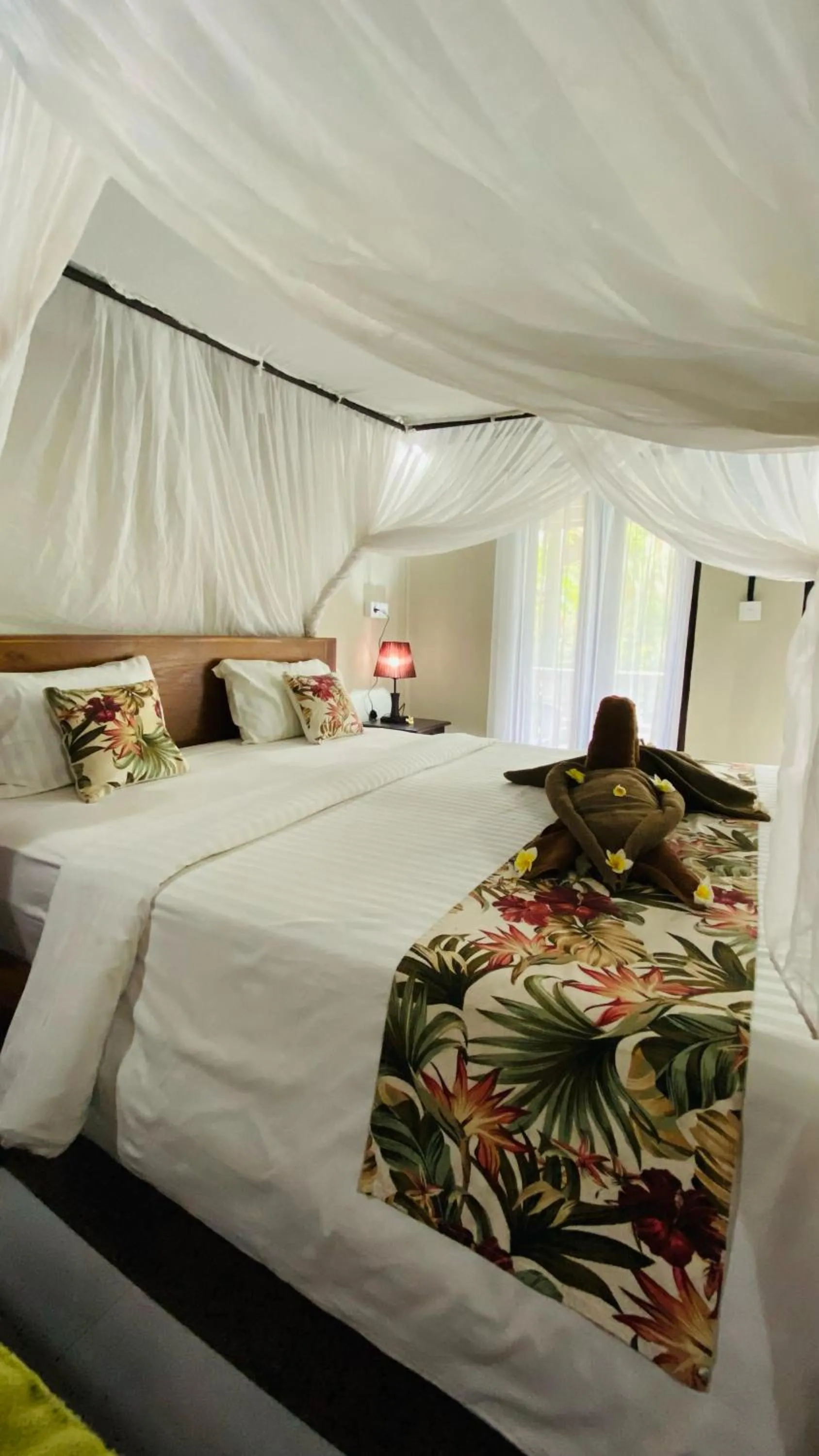 Bed in Balangan Sea View Bungalow