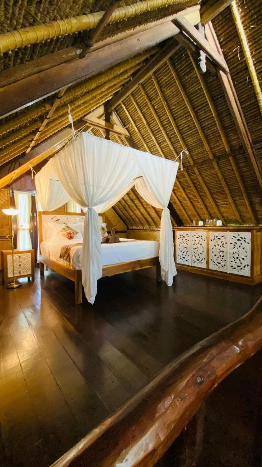 Bed in Balangan Sea View Bungalow