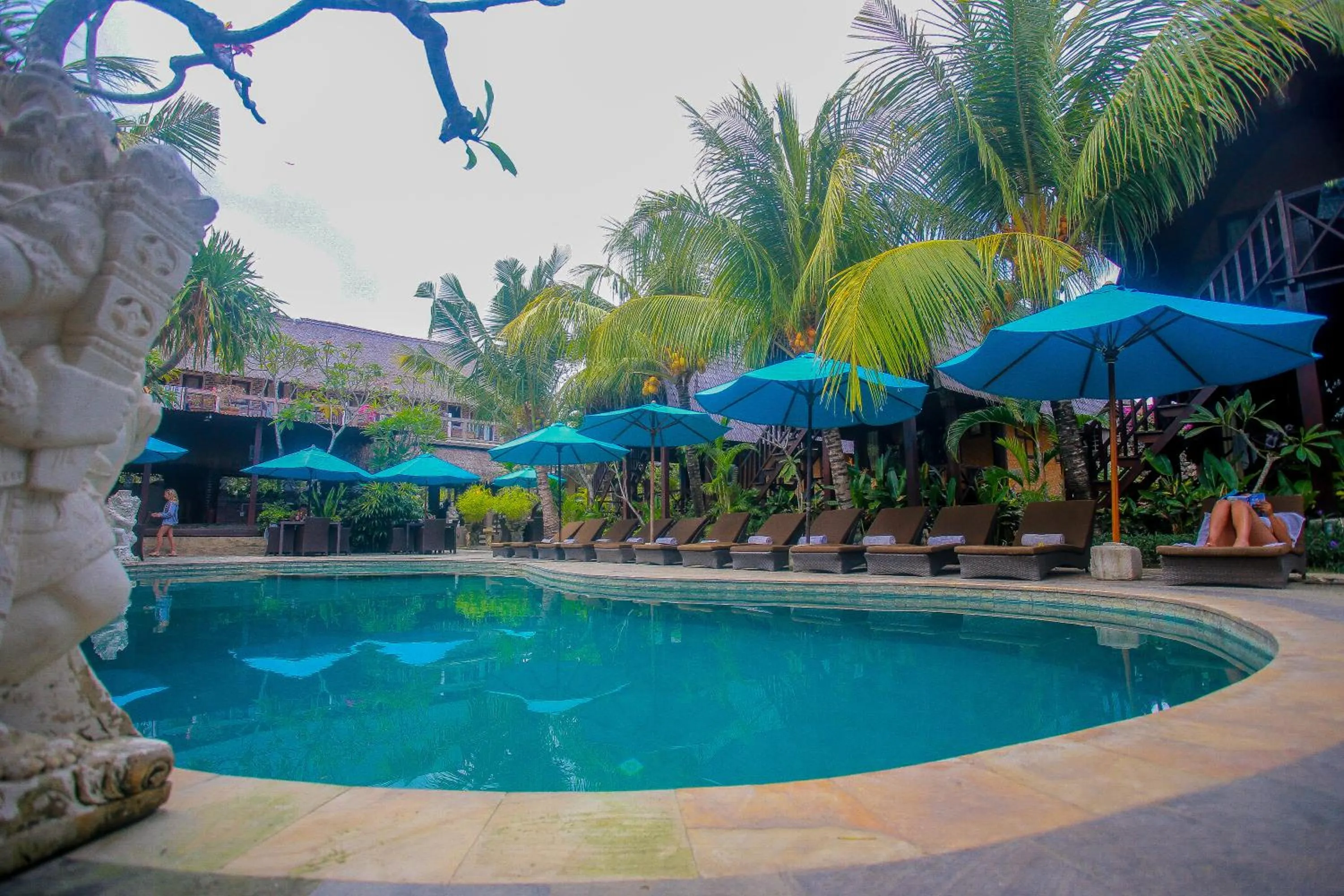 Swimming pool in Balangan Sea View Bungalow