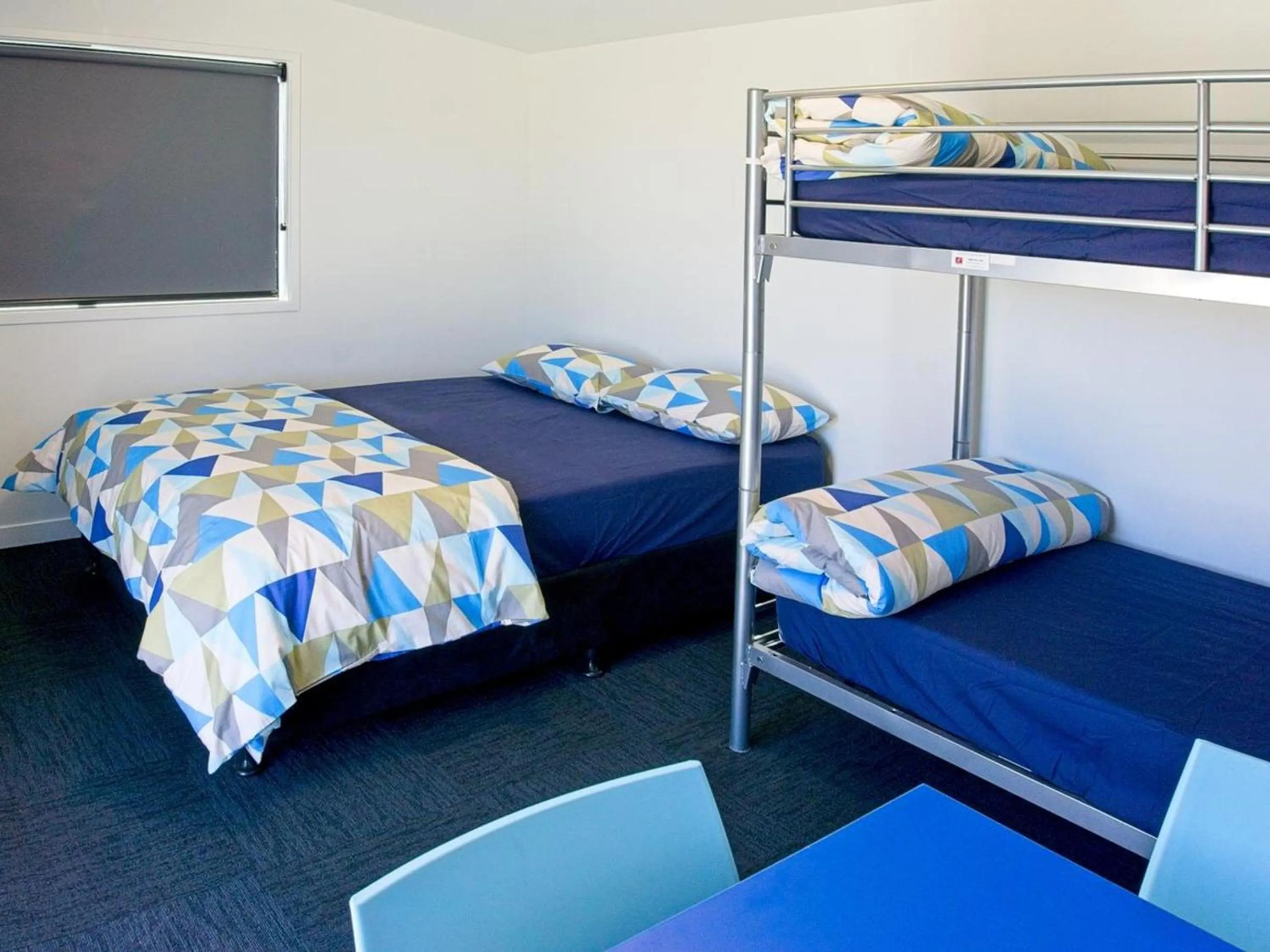 Bed in Hokitika's Kiwi Holiday Park and Motels