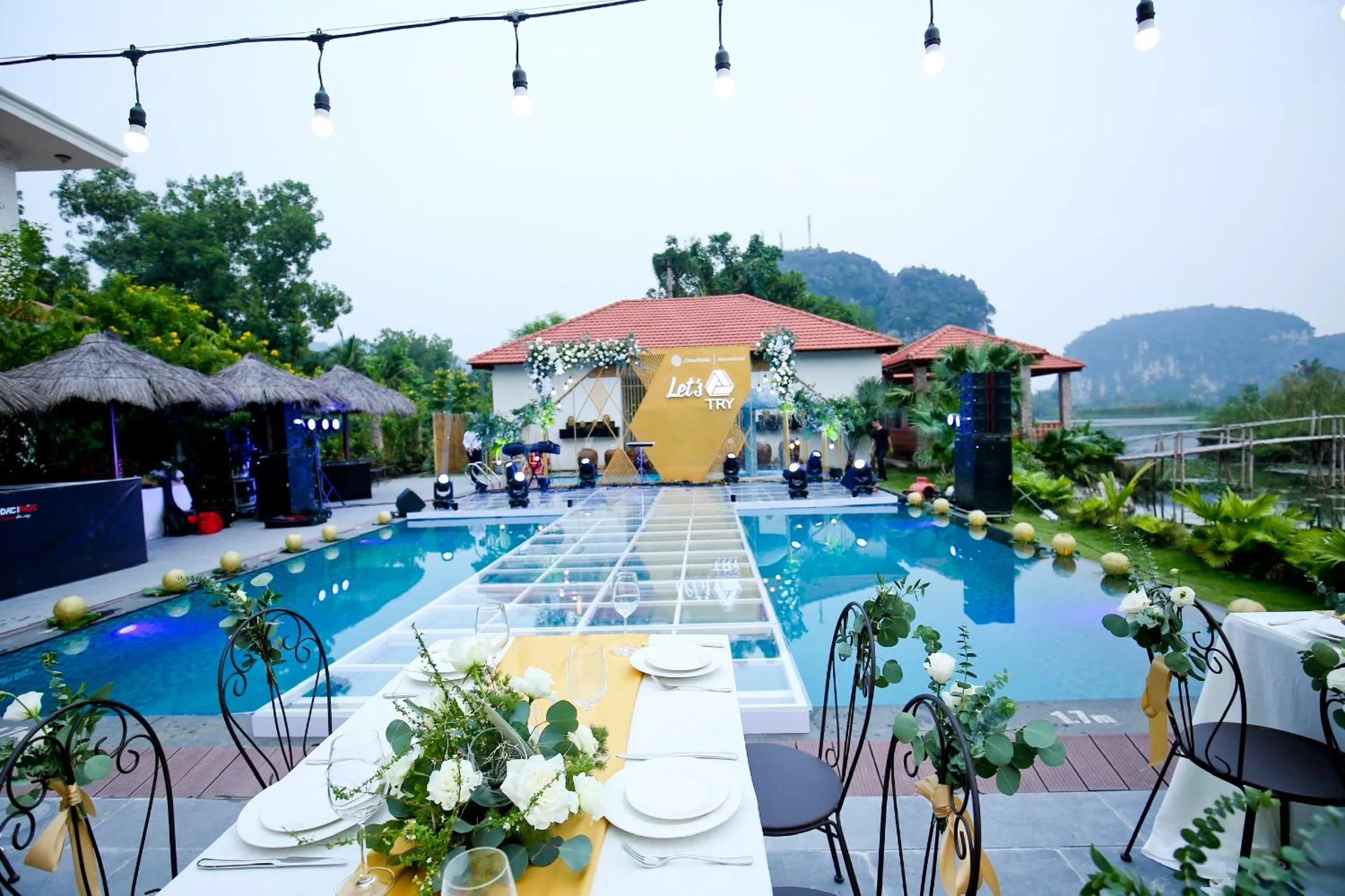 Pool view in Tam Coc La Montagne Resort & Spa Ninh Binh