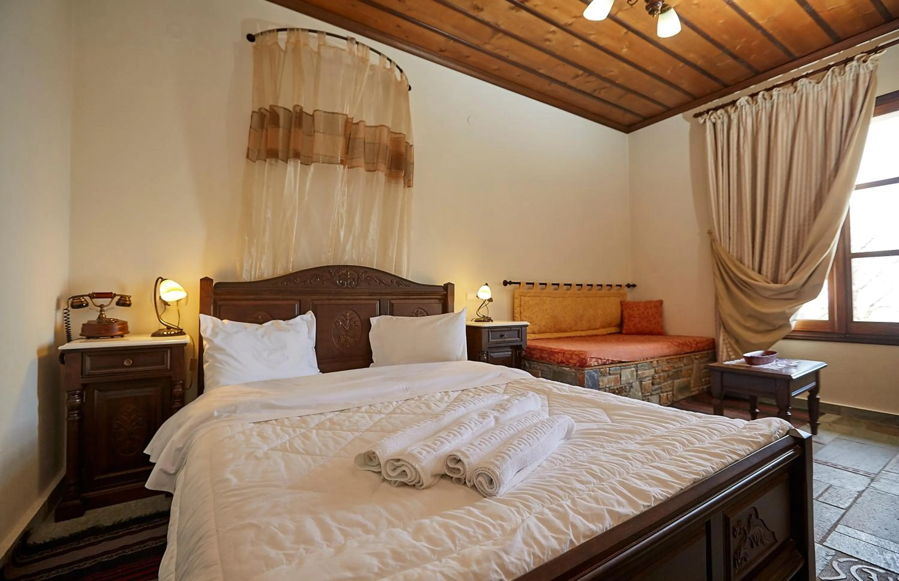 Bed in Hotel Atrapos