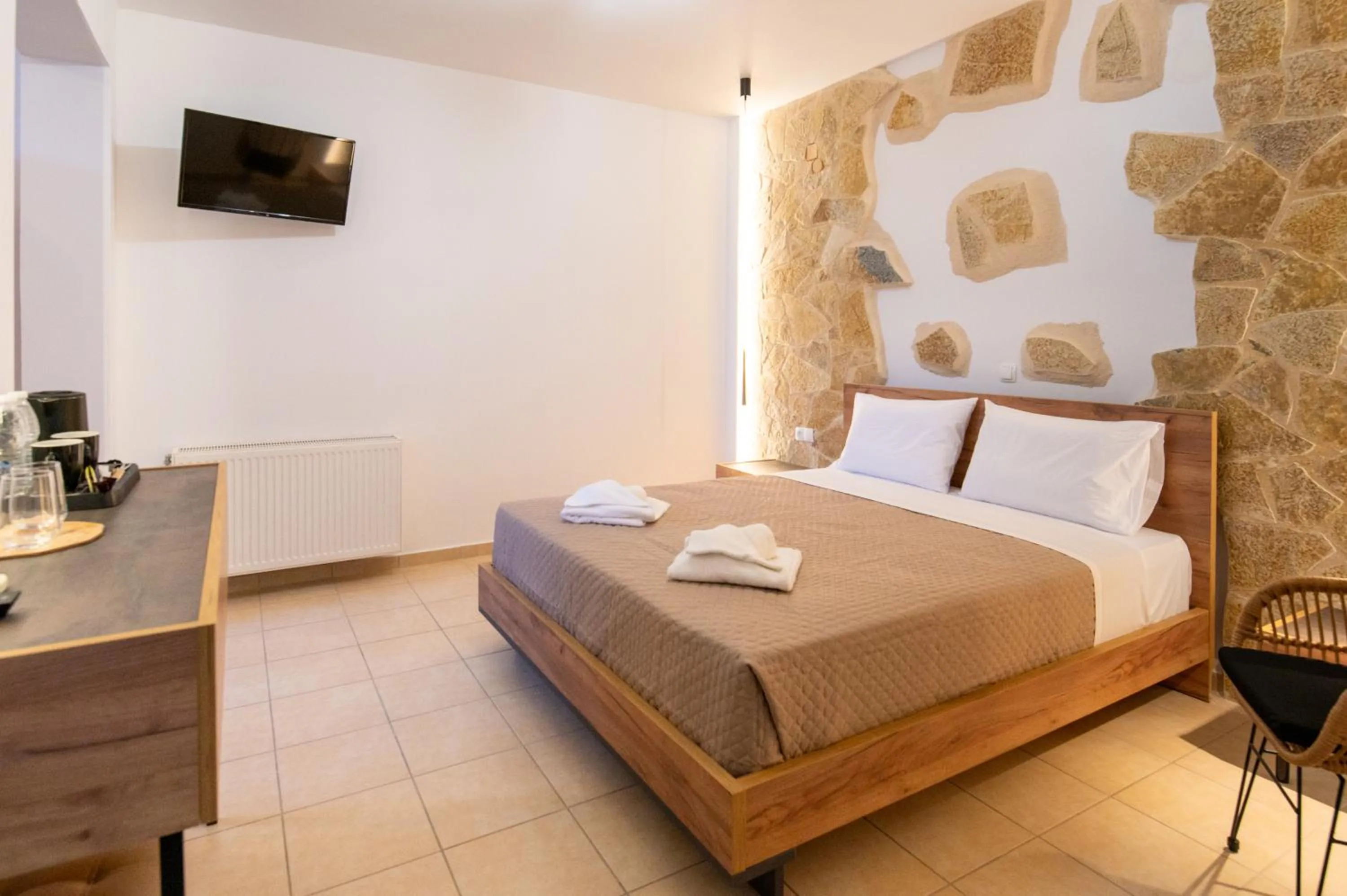 Bedroom, Bed in Villa Gereoudis Apartments with Sea View & Pool