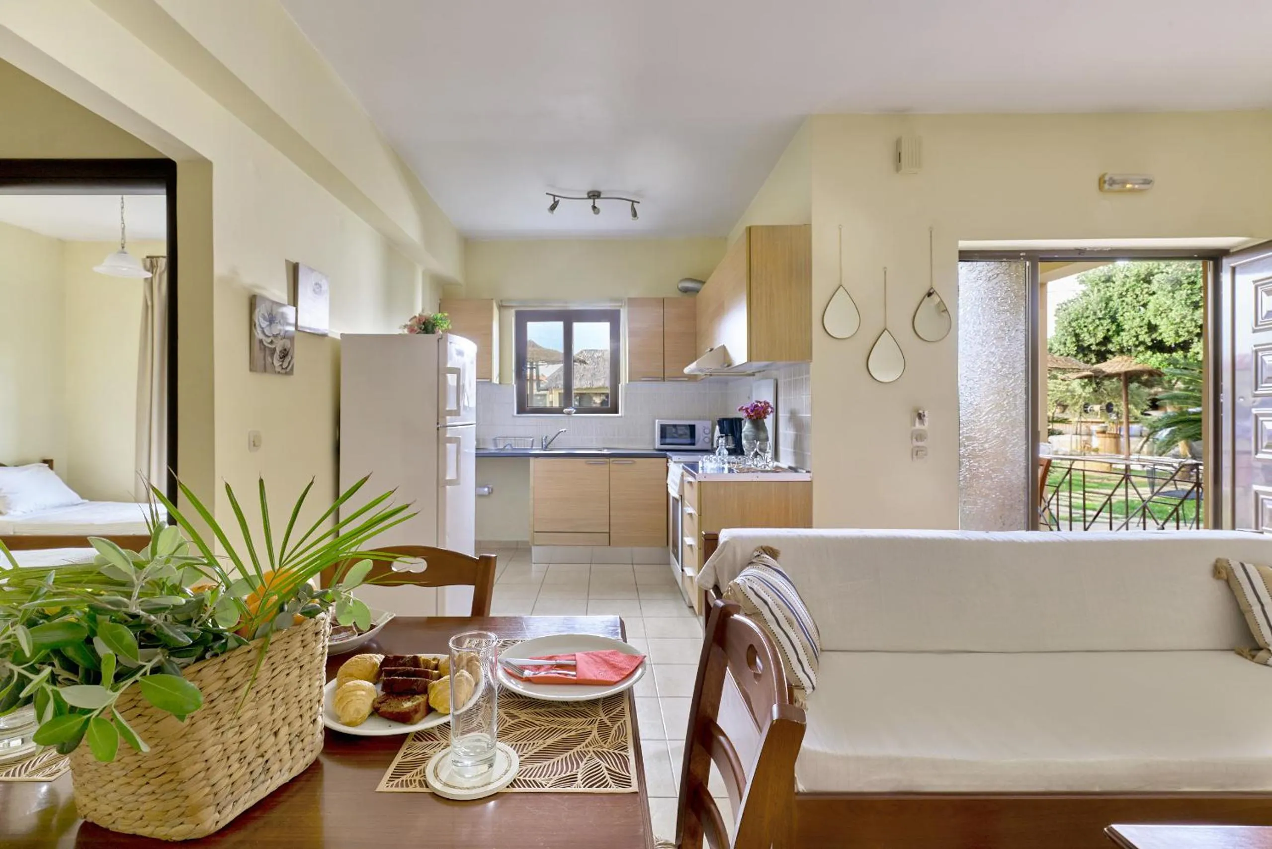 Kitchen or kitchenette in Villa Gereoudis Apartments with Sea View & Pool