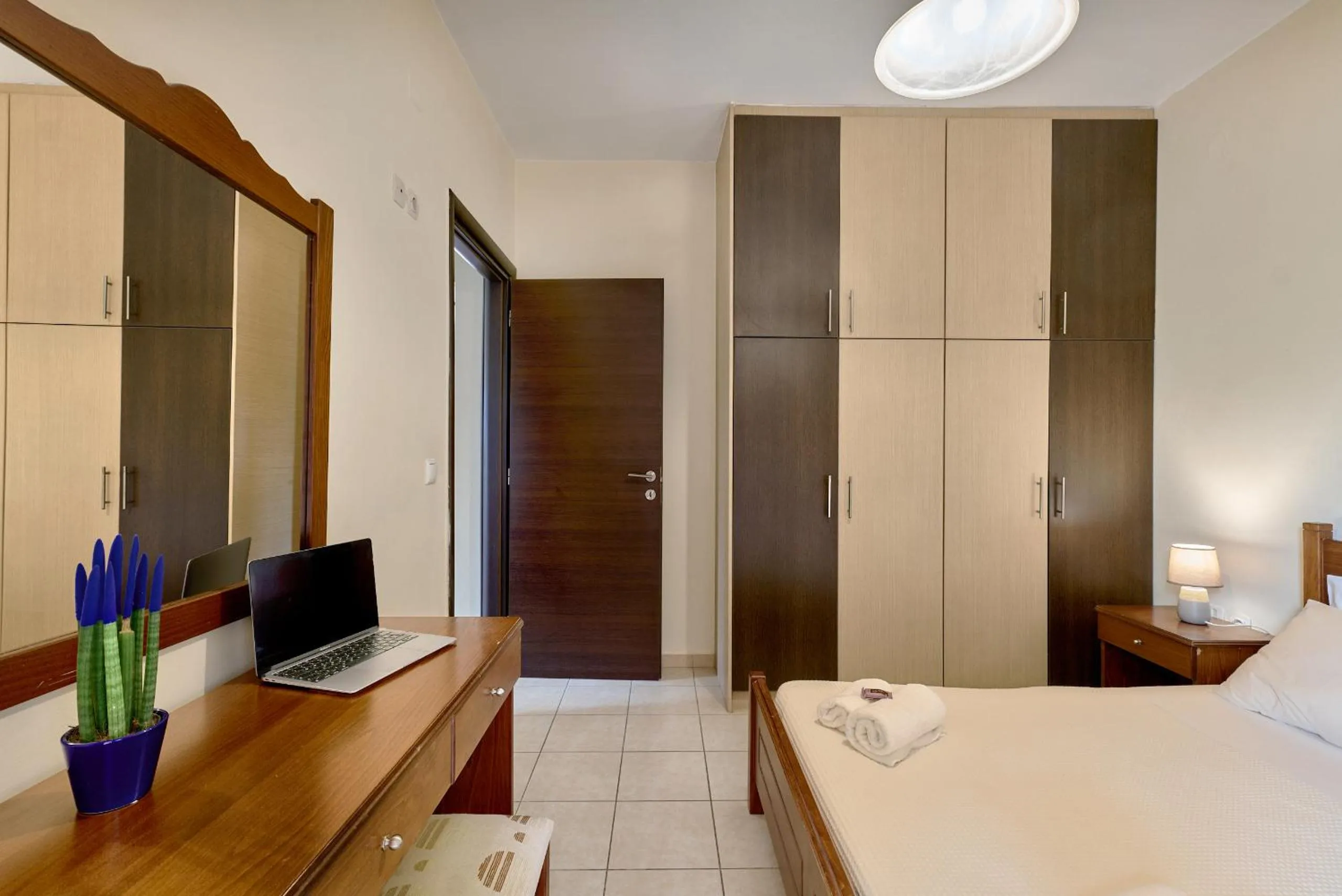 Bed in Villa Gereoudis Apartments with Sea View & Pool