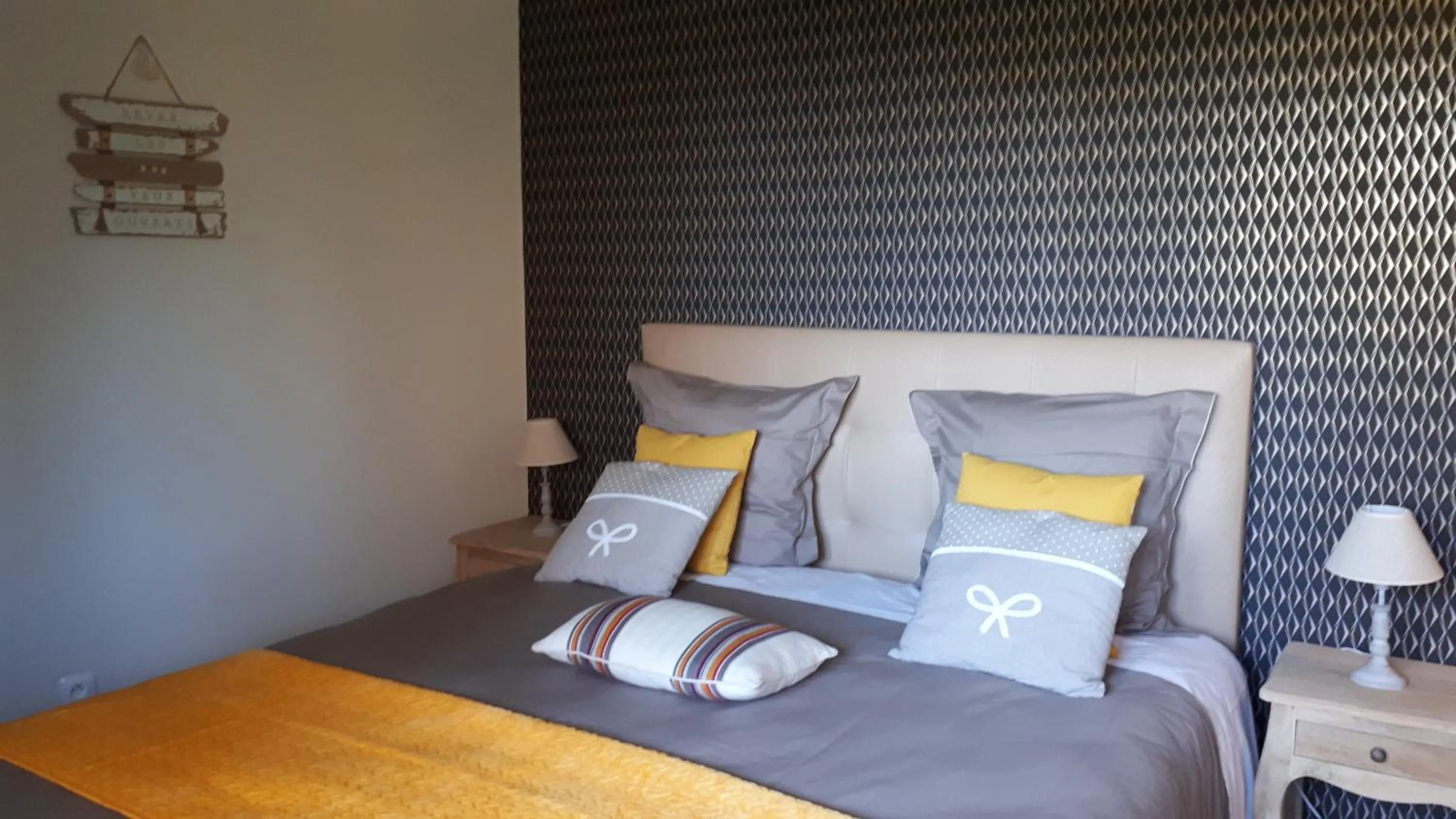 Bed in Chambres d'hôtes Les 4 Vents