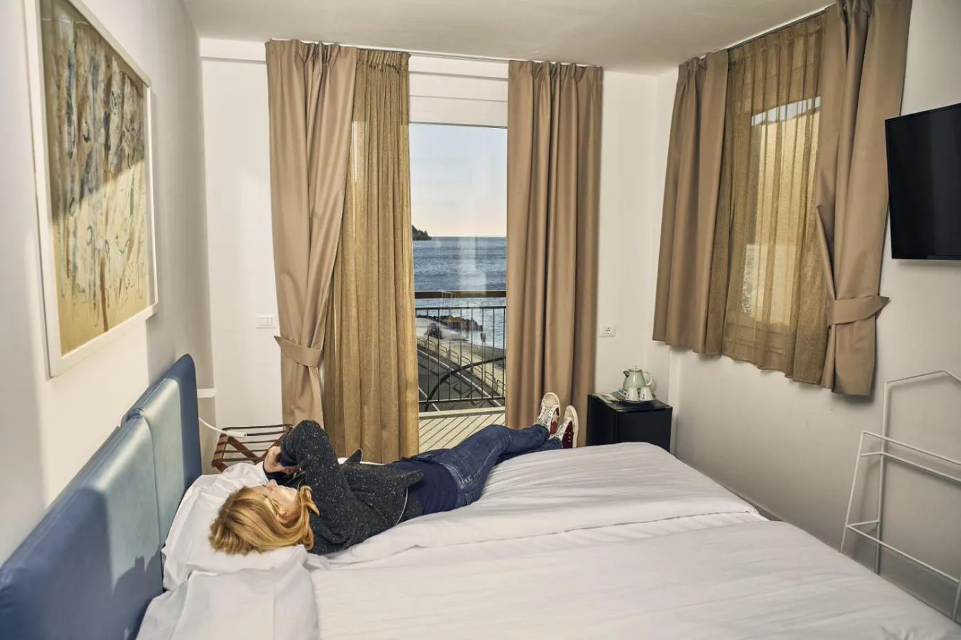 Bedroom, Bed in Hotel Paradiso Conca d'Oro