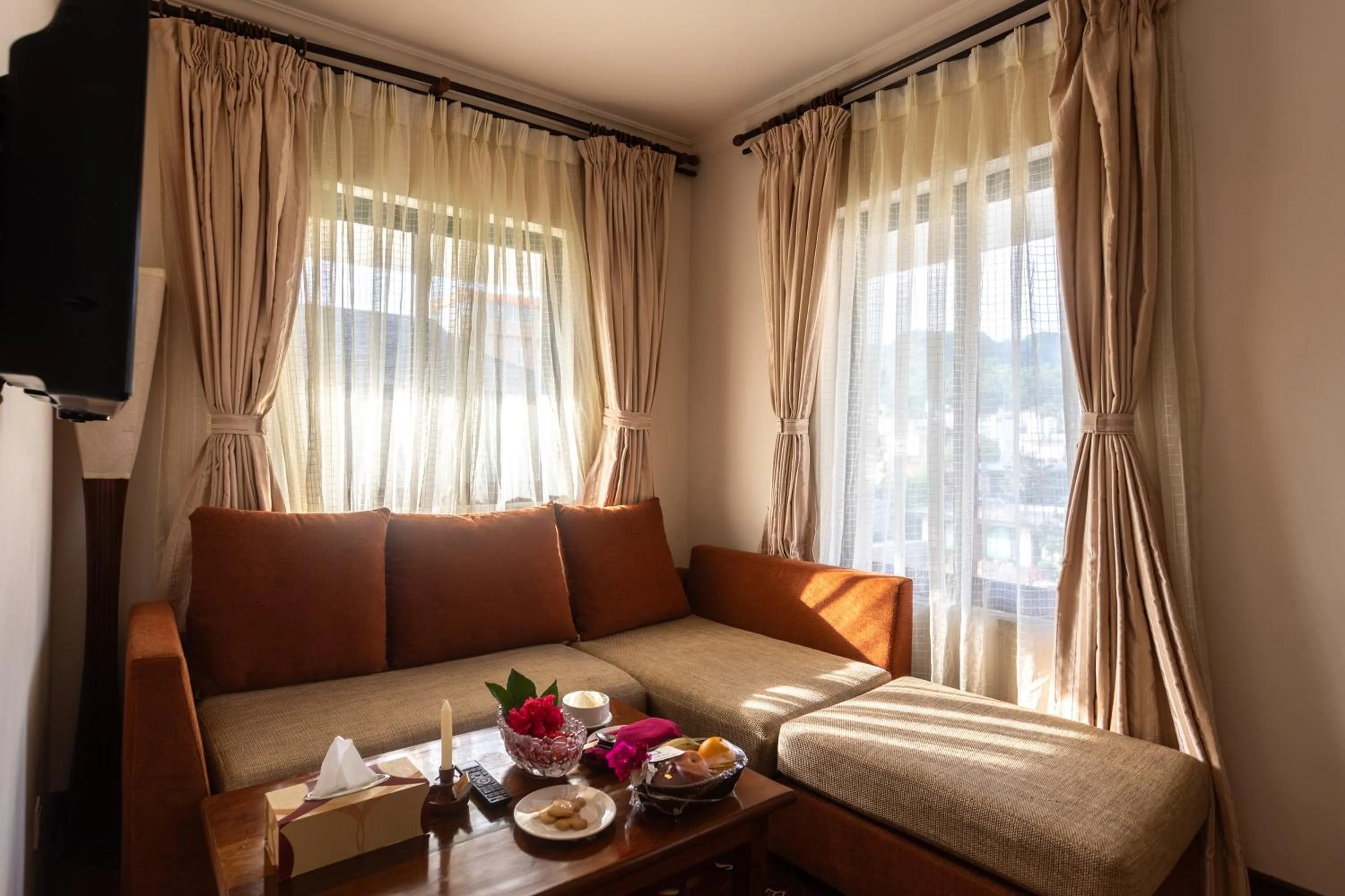 Seating area in Atithi Resort & Spa