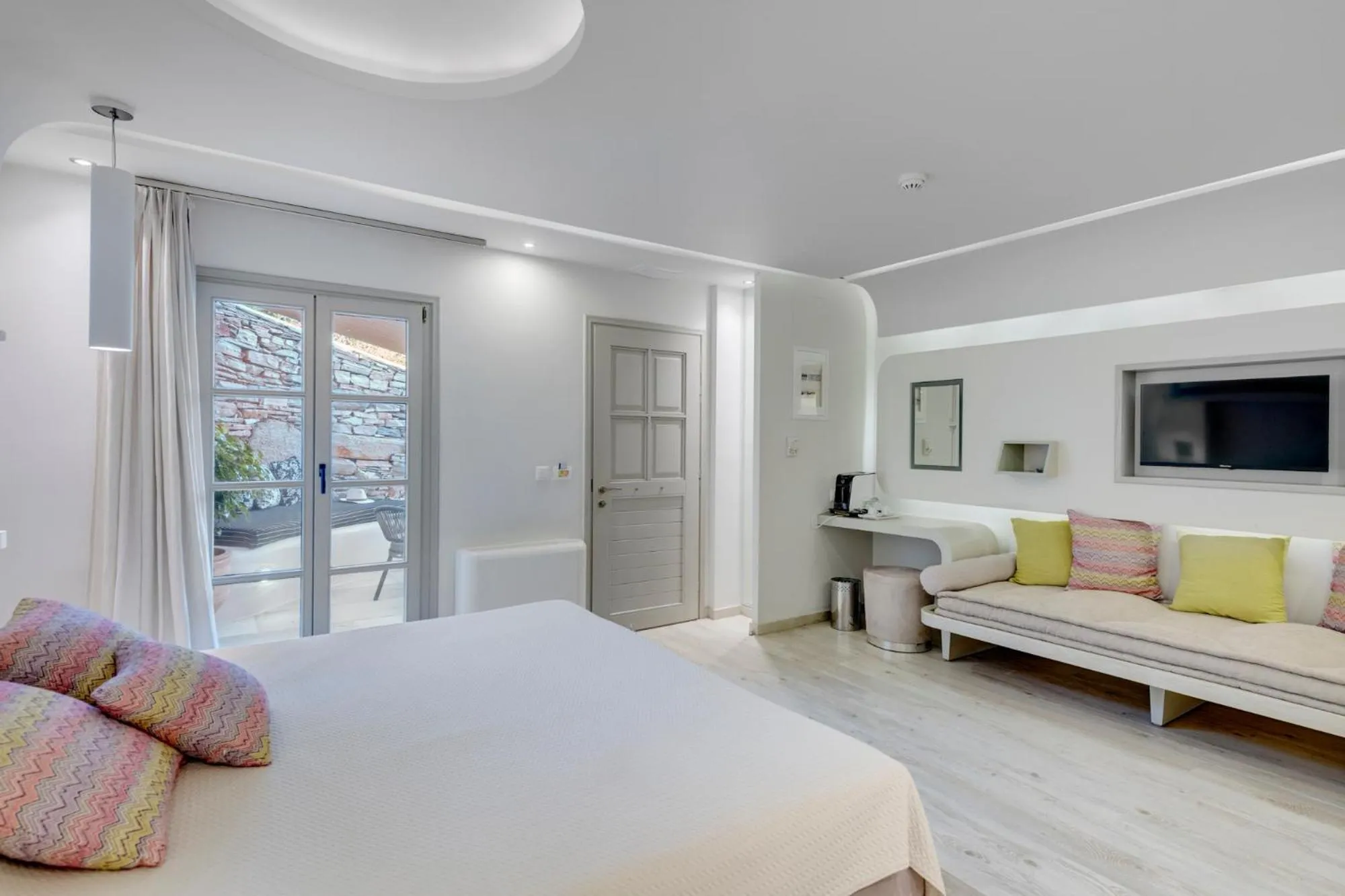 Photo of the whole room, Bed in Kouros Art Hotel - Designed for Adults