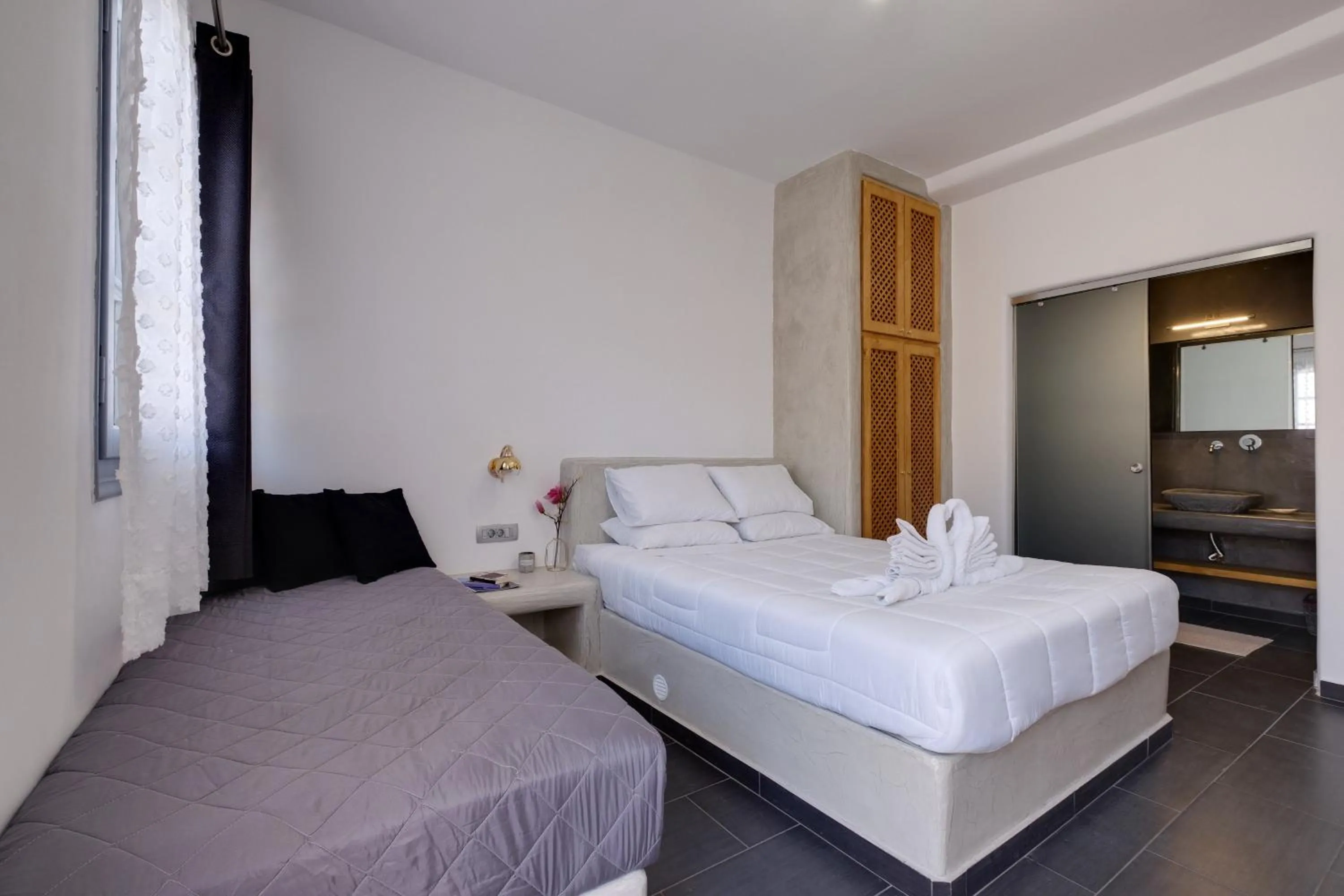 Bed in Beach Houses Santorini