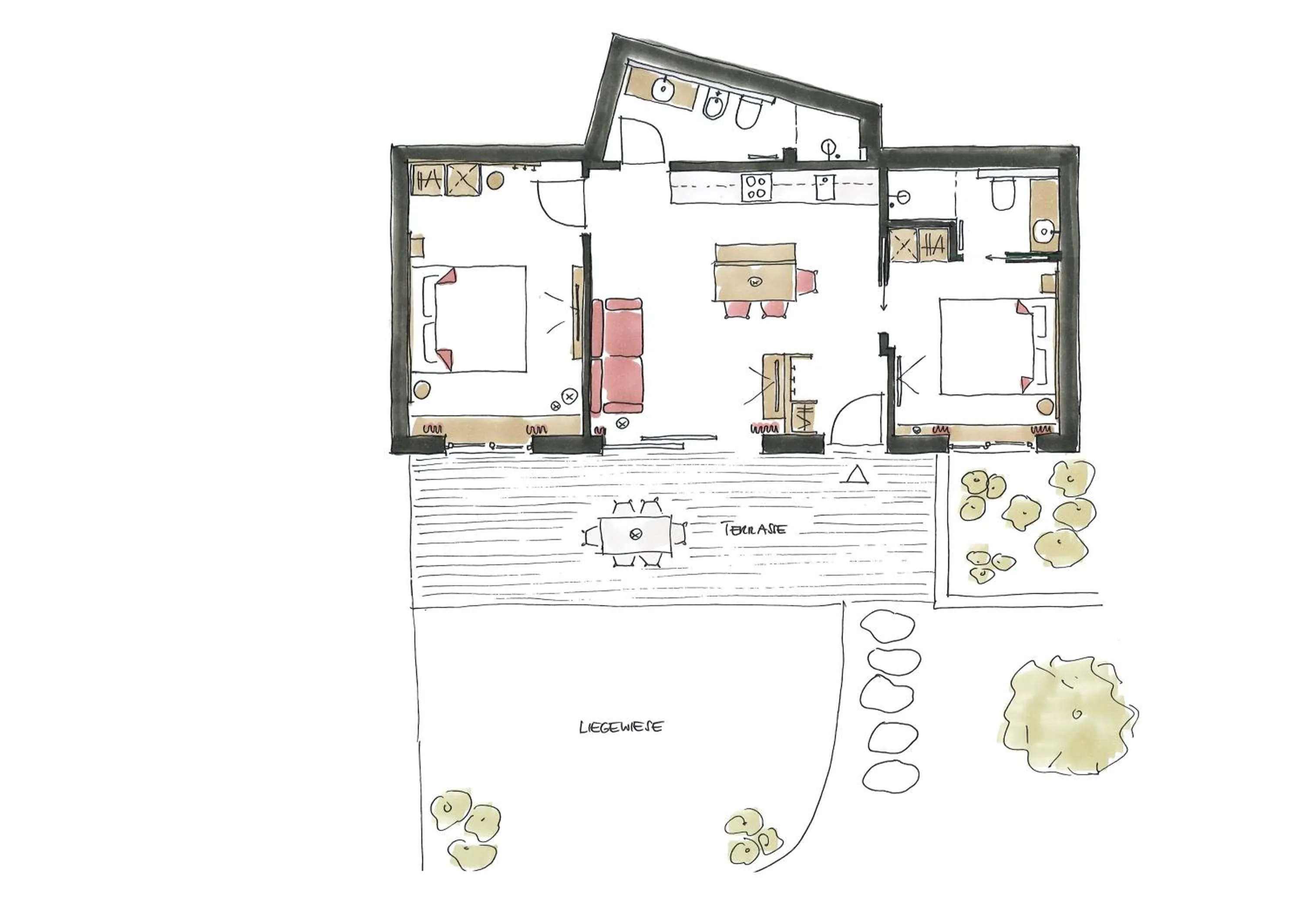 Floor plan in Wanda Apartments