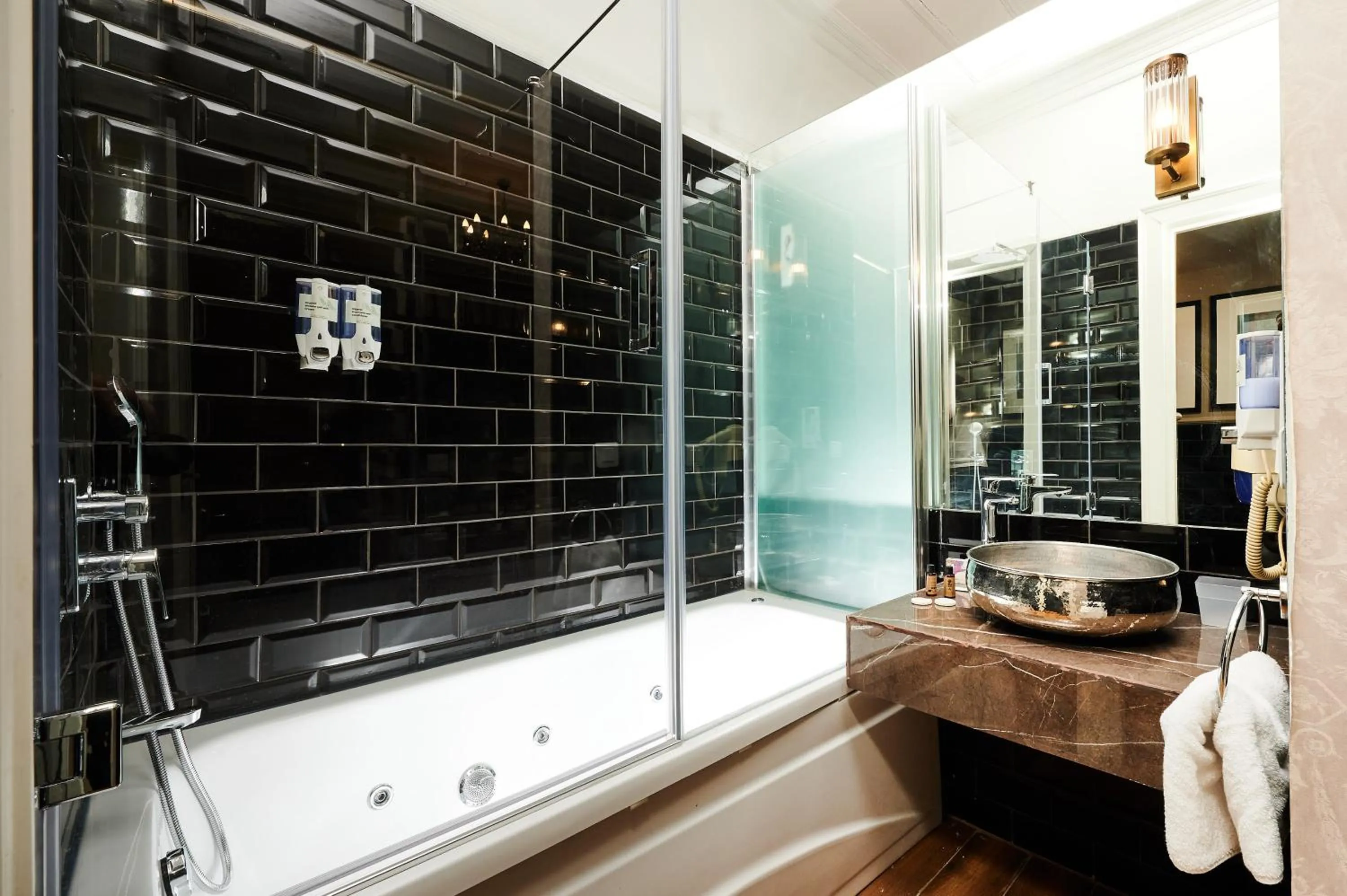 Shower in Faik Pasha Hotels Special Category Beyoglu Istanbul