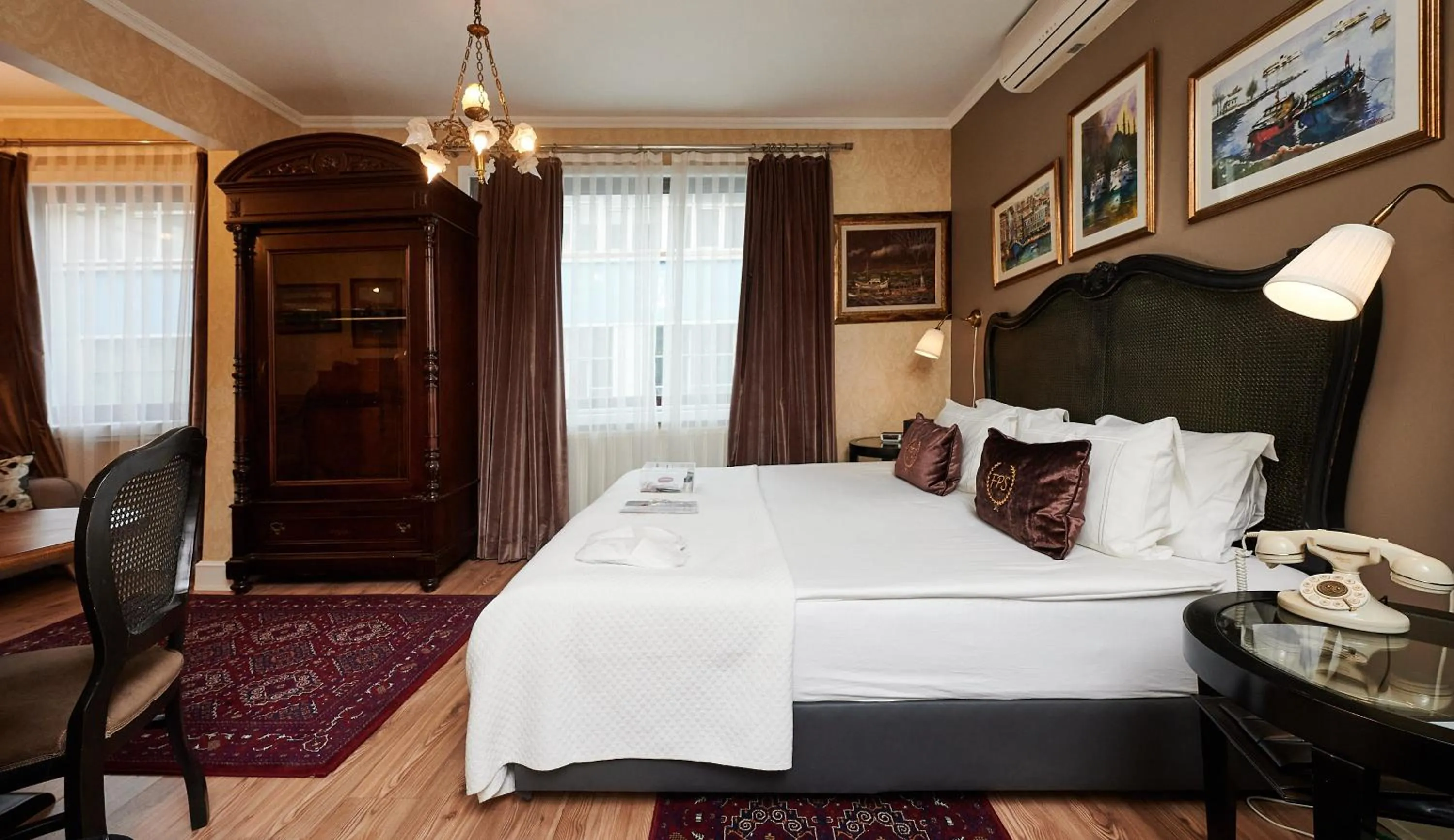 Bed in Faik Pasha Hotels Special Category Beyoglu Istanbul