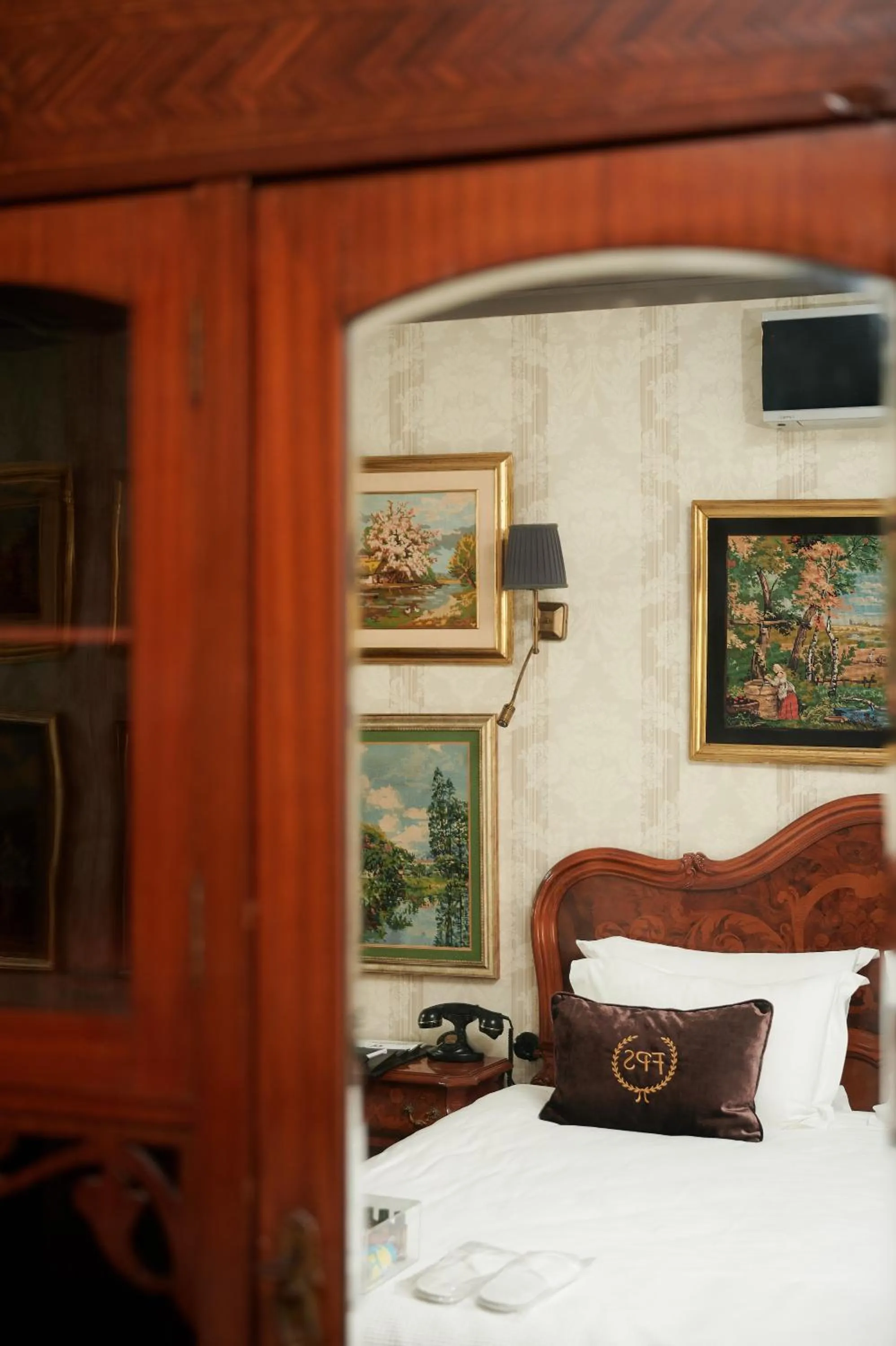 Decorative detail, Bed in Faik Pasha Hotels Special Category Beyoglu Istanbul