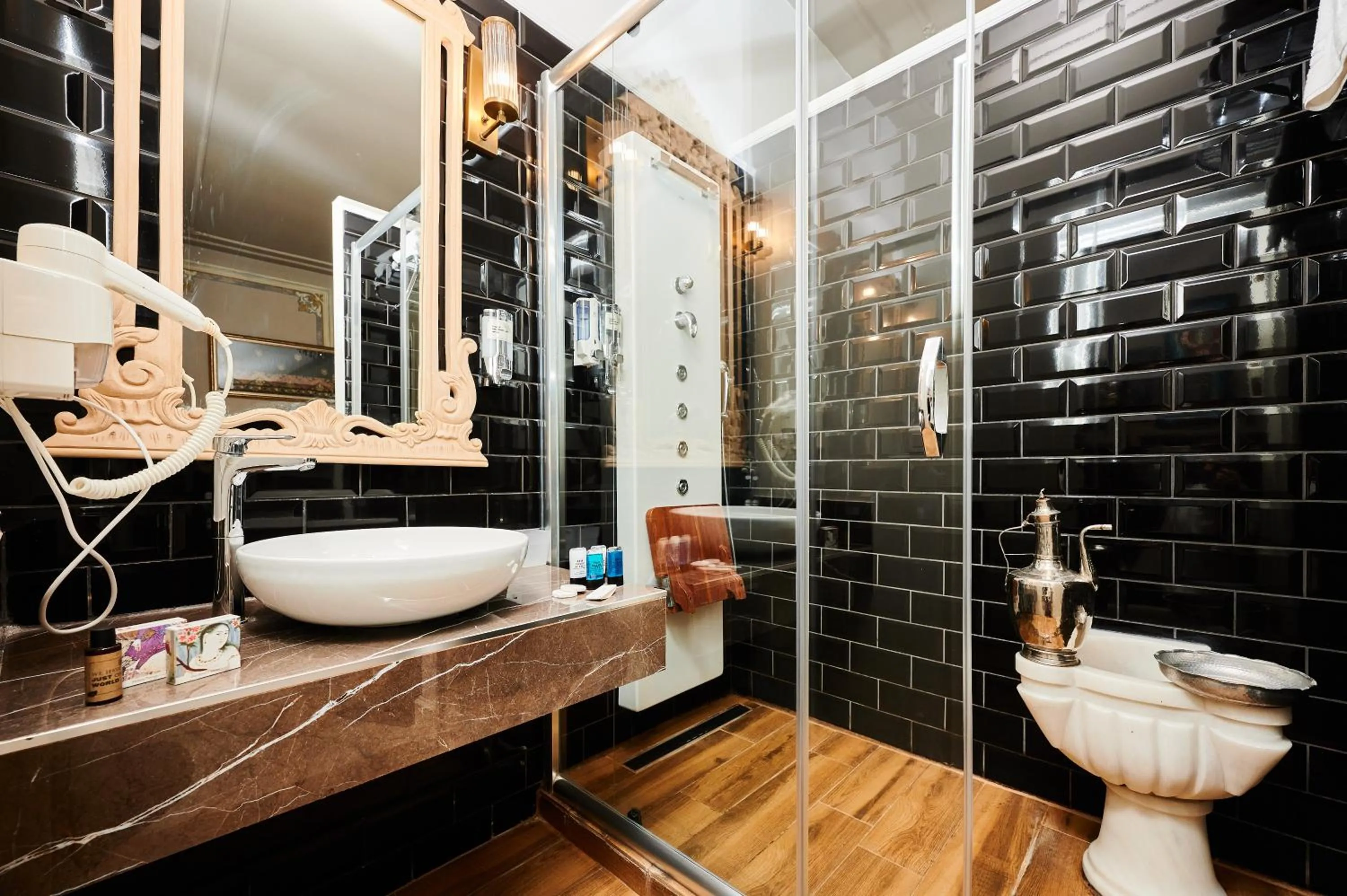 Shower in Faik Pasha Hotels Special Category Beyoglu Istanbul