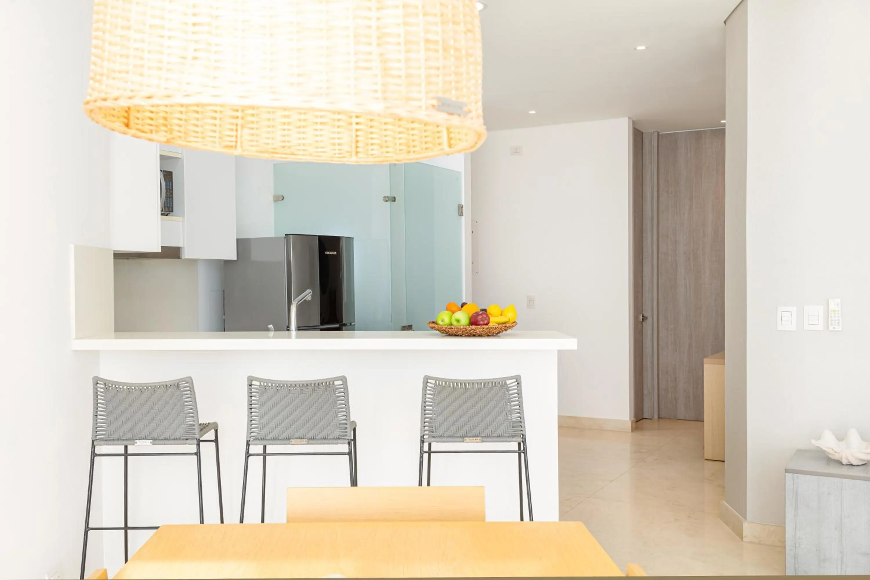Kitchen or kitchenette in Grand Marina Suites Santa Marta