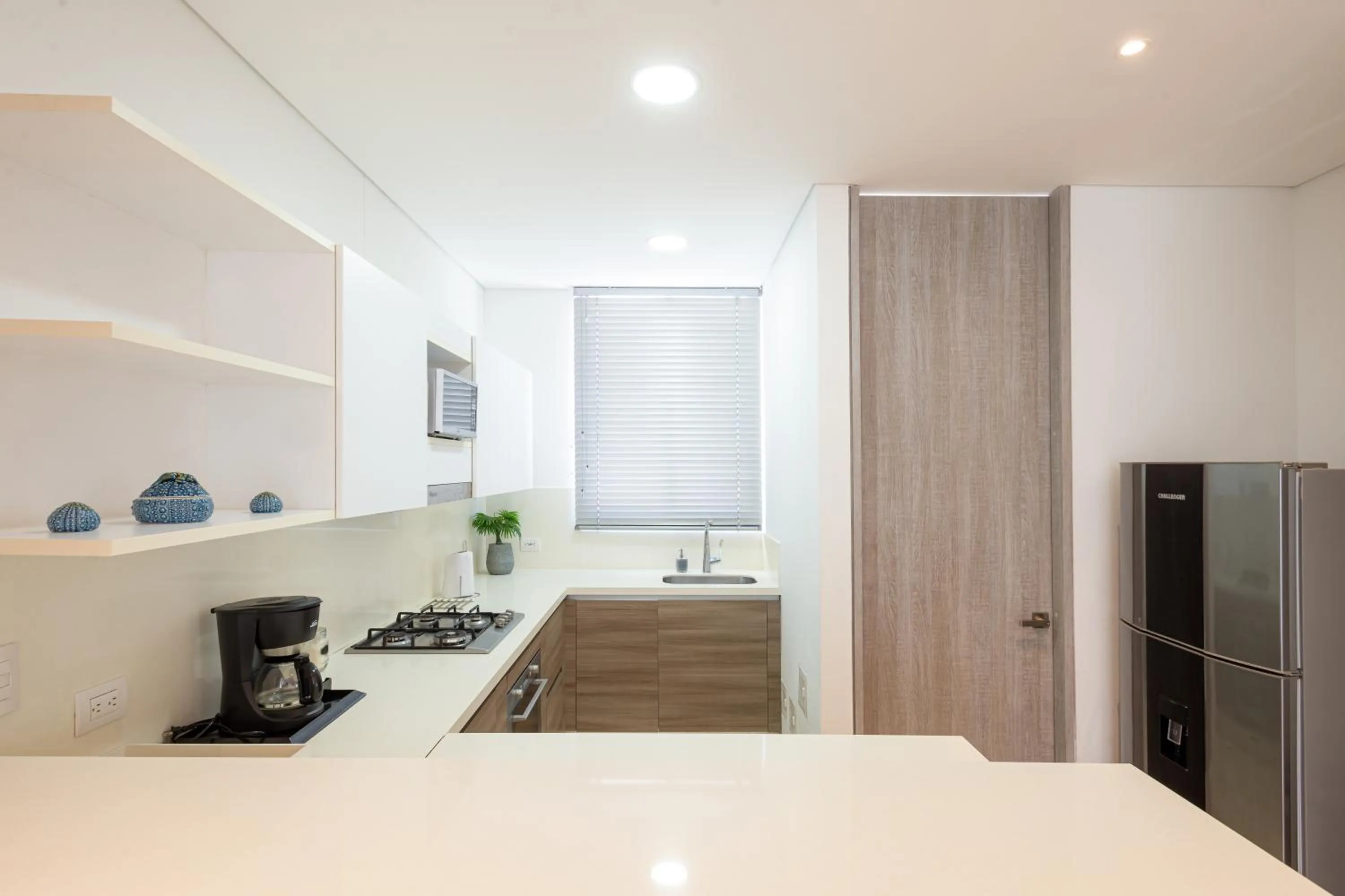 Kitchen or kitchenette in Grand Marina Suites Santa Marta