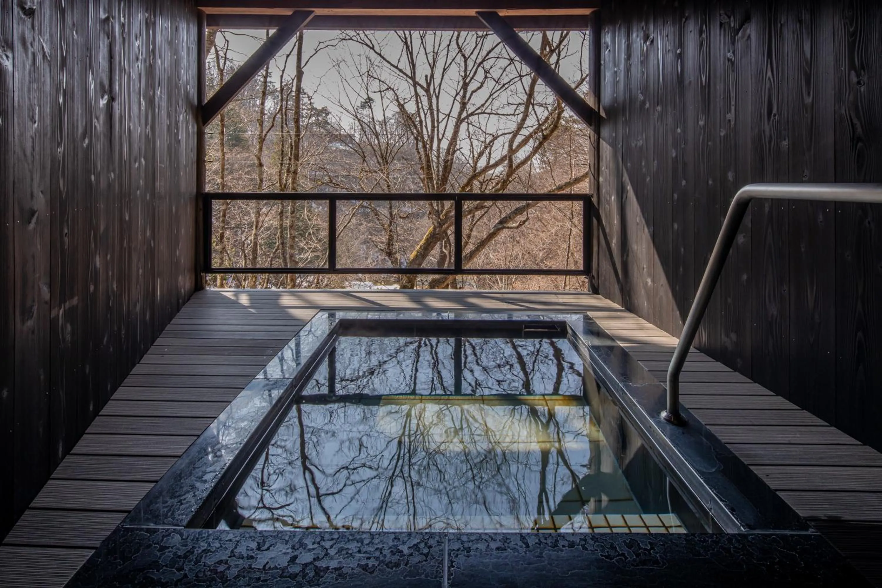 Open Air Bath in Tateshina Shinyu Onsen