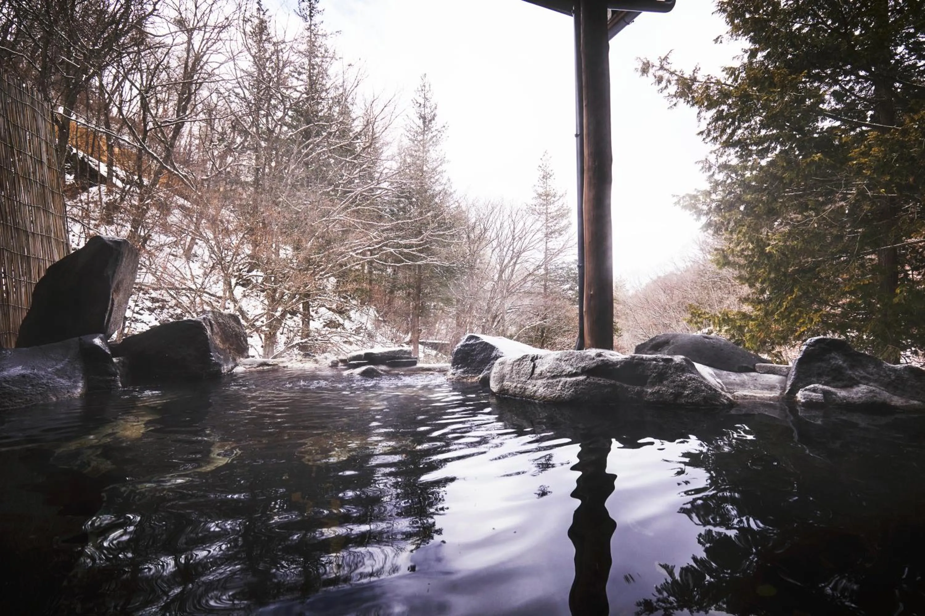 Open Air Bath in Tateshina Shinyu Onsen