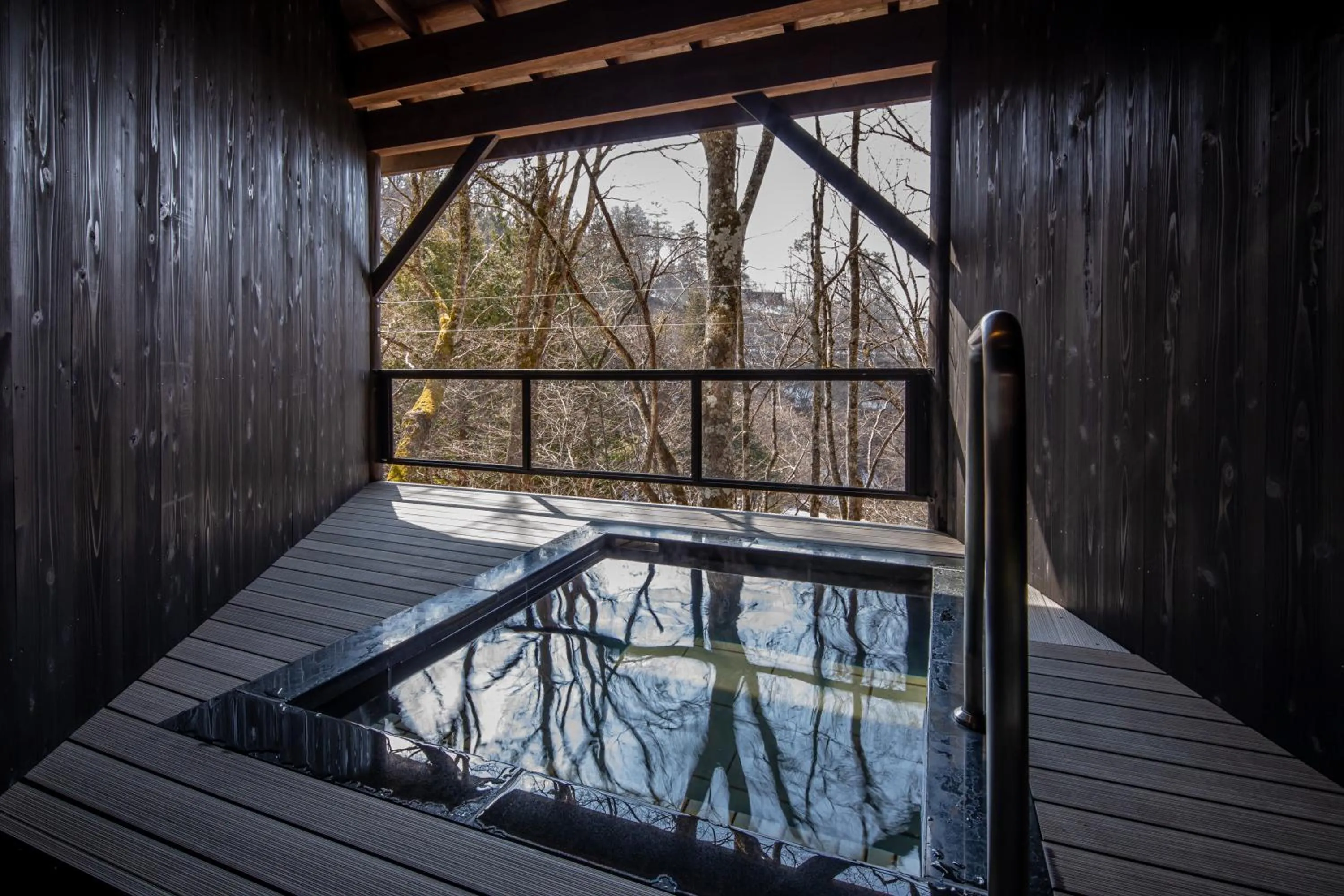 Open Air Bath in Tateshina Shinyu Onsen
