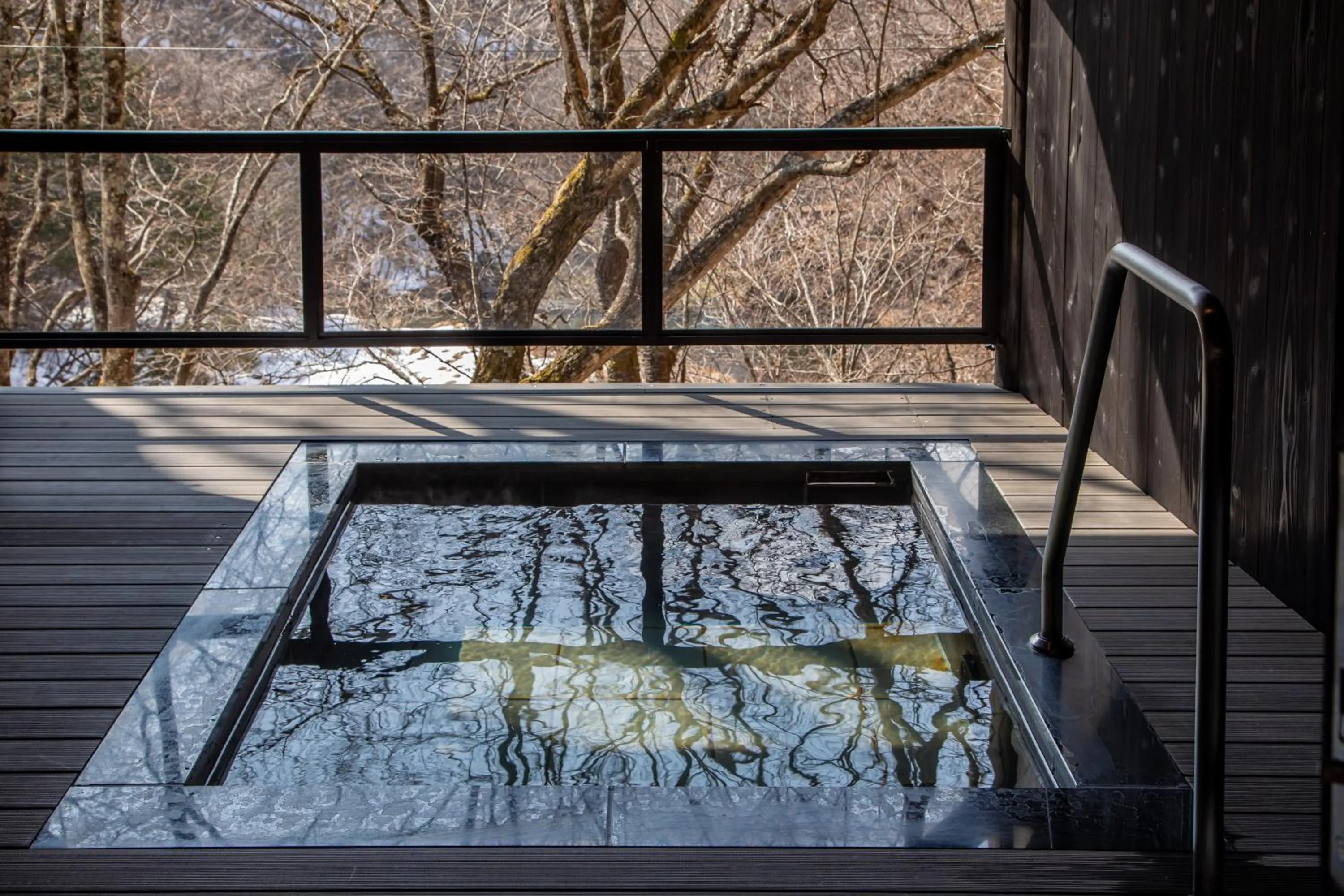 Open Air Bath in Tateshina Shinyu Onsen