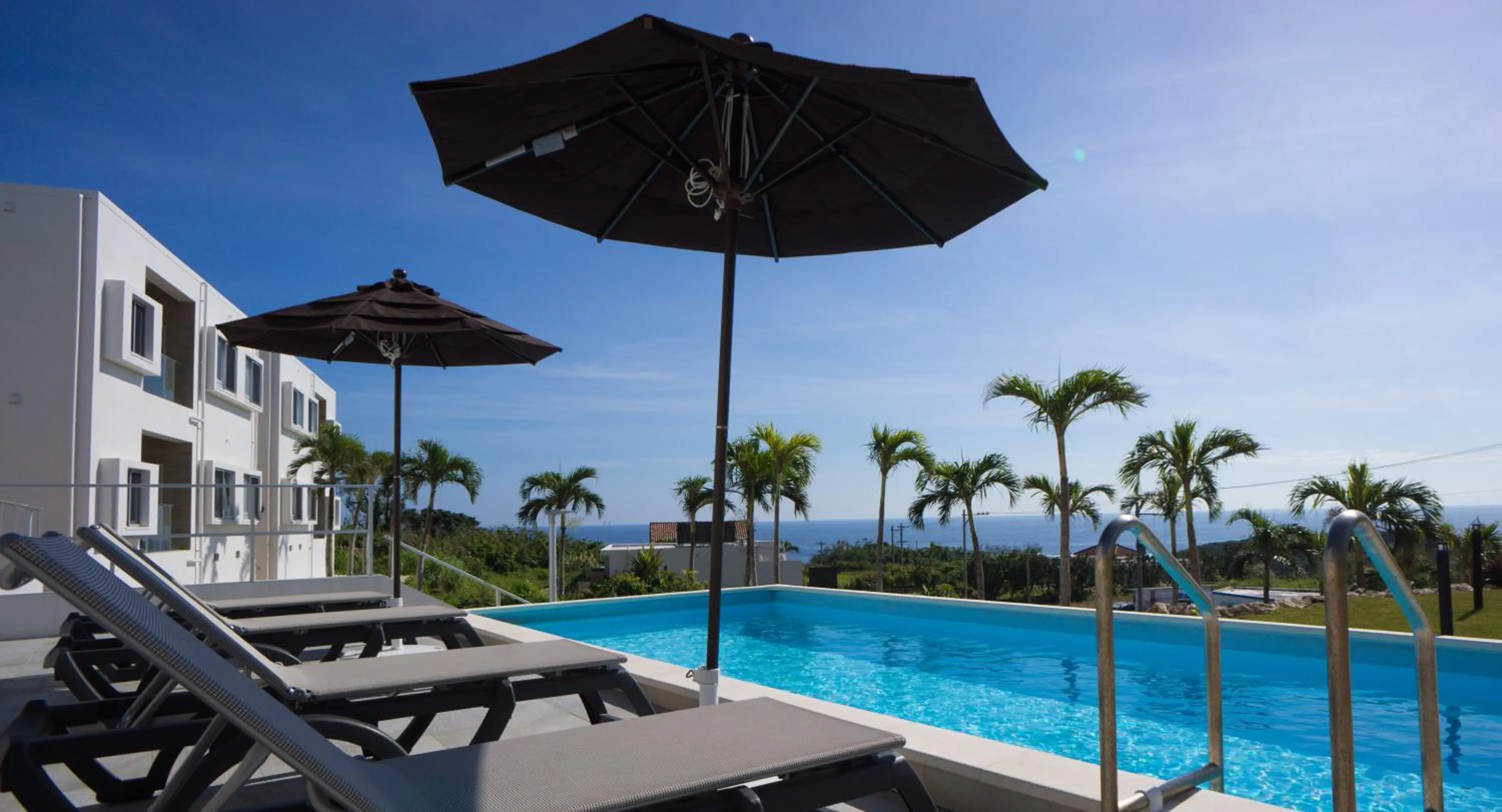 Pool view in Crystal Villa Imgya