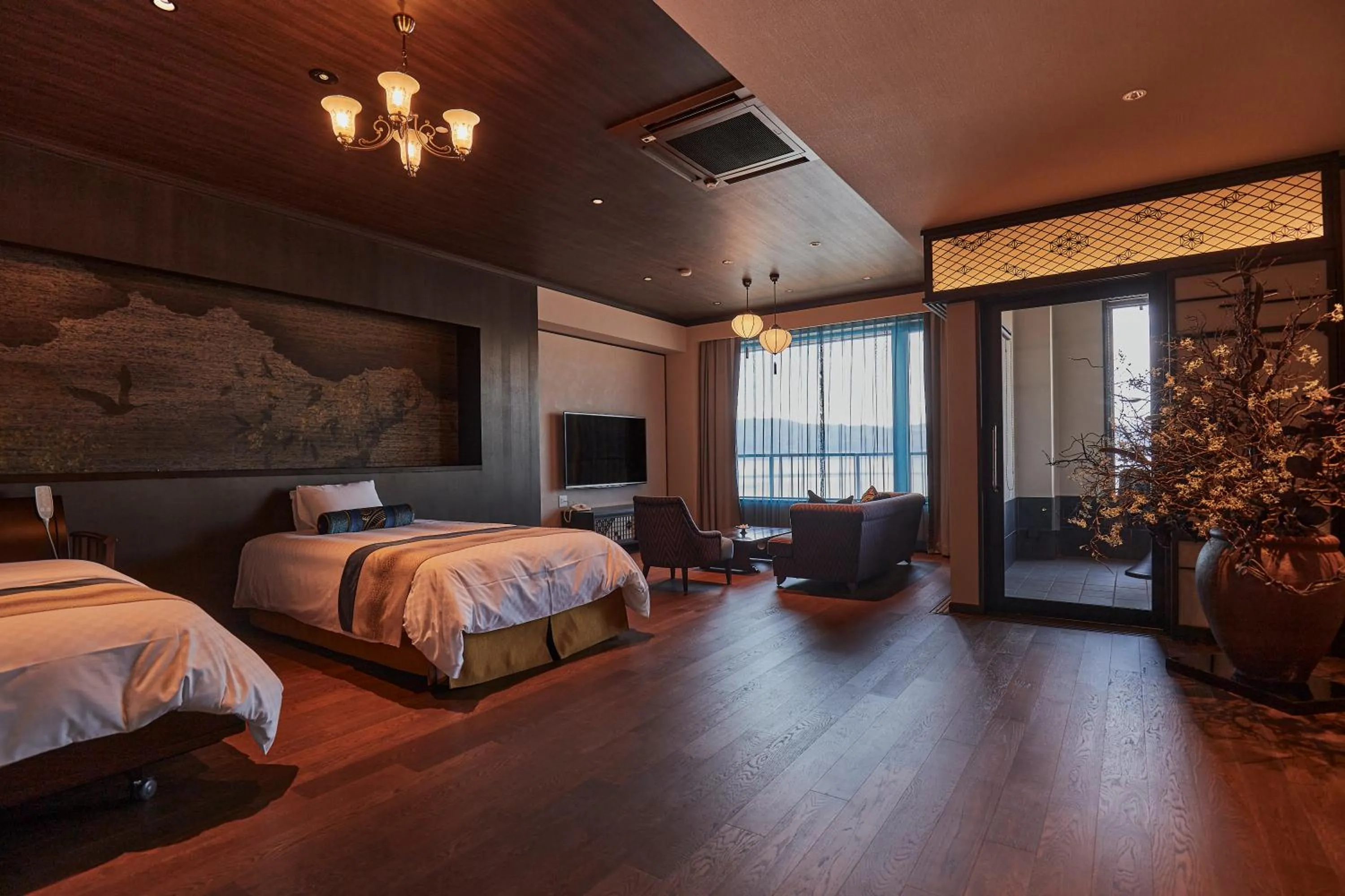 Photo of the whole room, Bed in Kamisuwa Onsen Shinyu