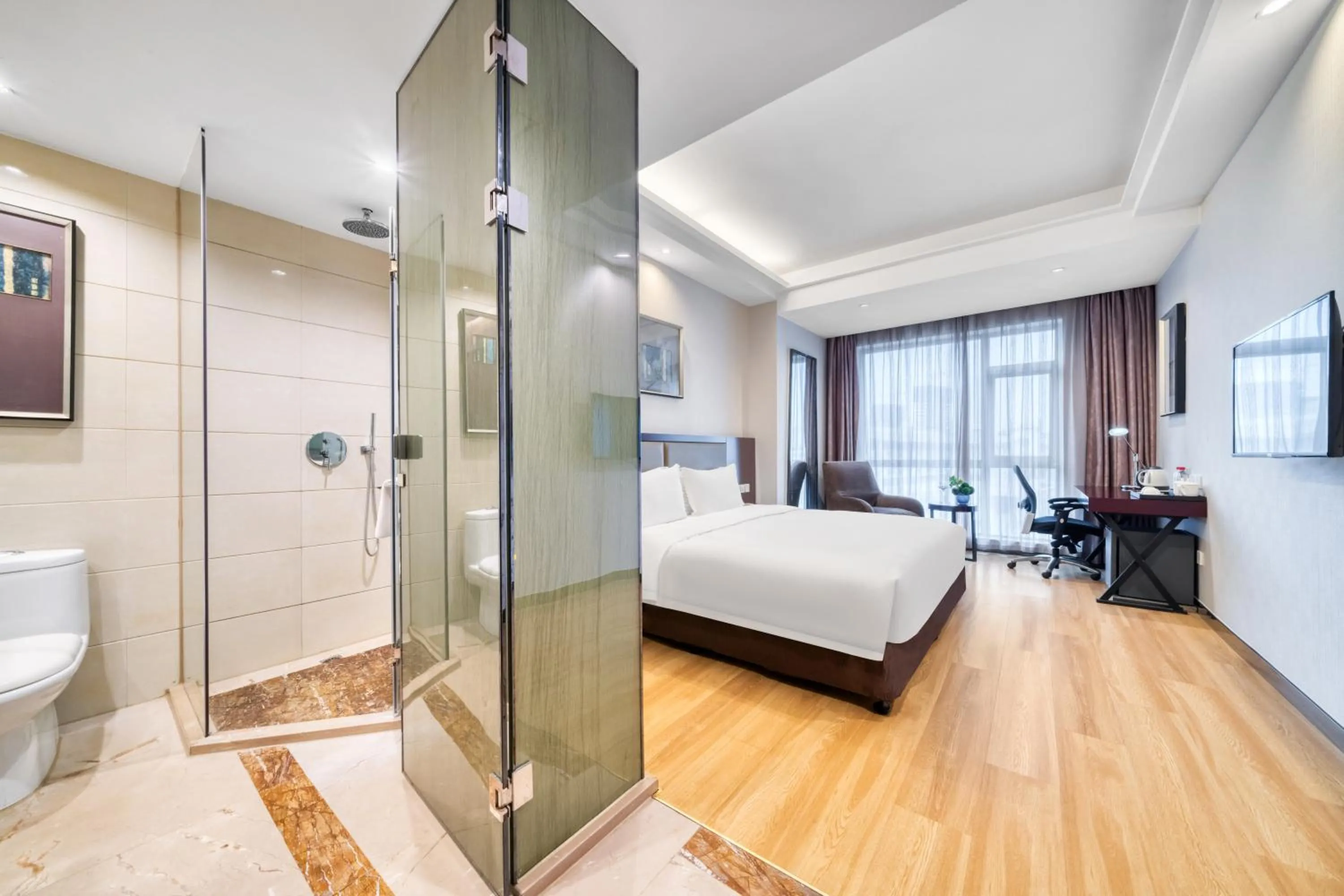 Photo of the whole room, Bed in 义乌国际大厦酒店