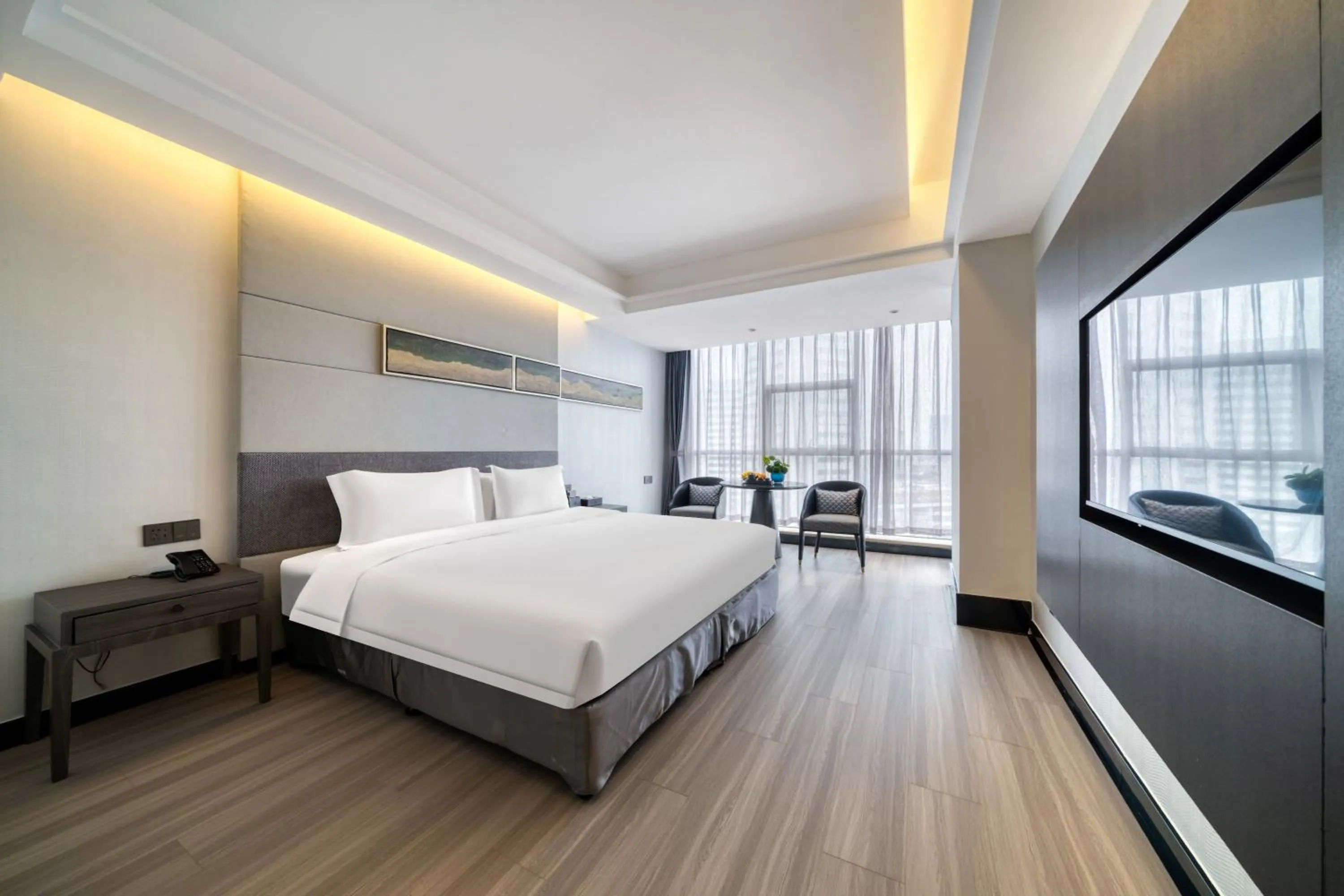 Bedroom, Bed in 义乌国际大厦酒店