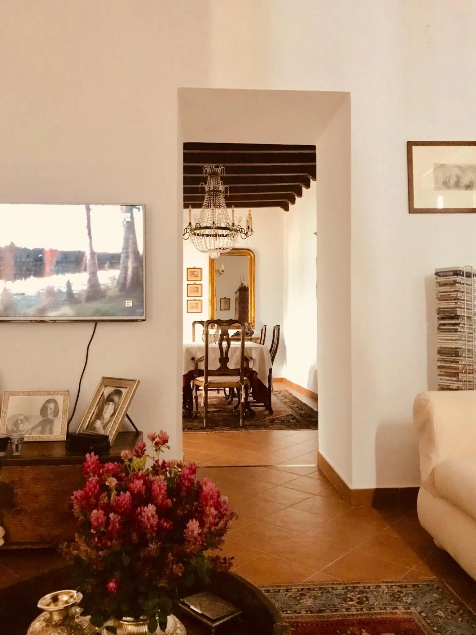 Living room in Casa Antigua - Terraza con Vistas al Mar