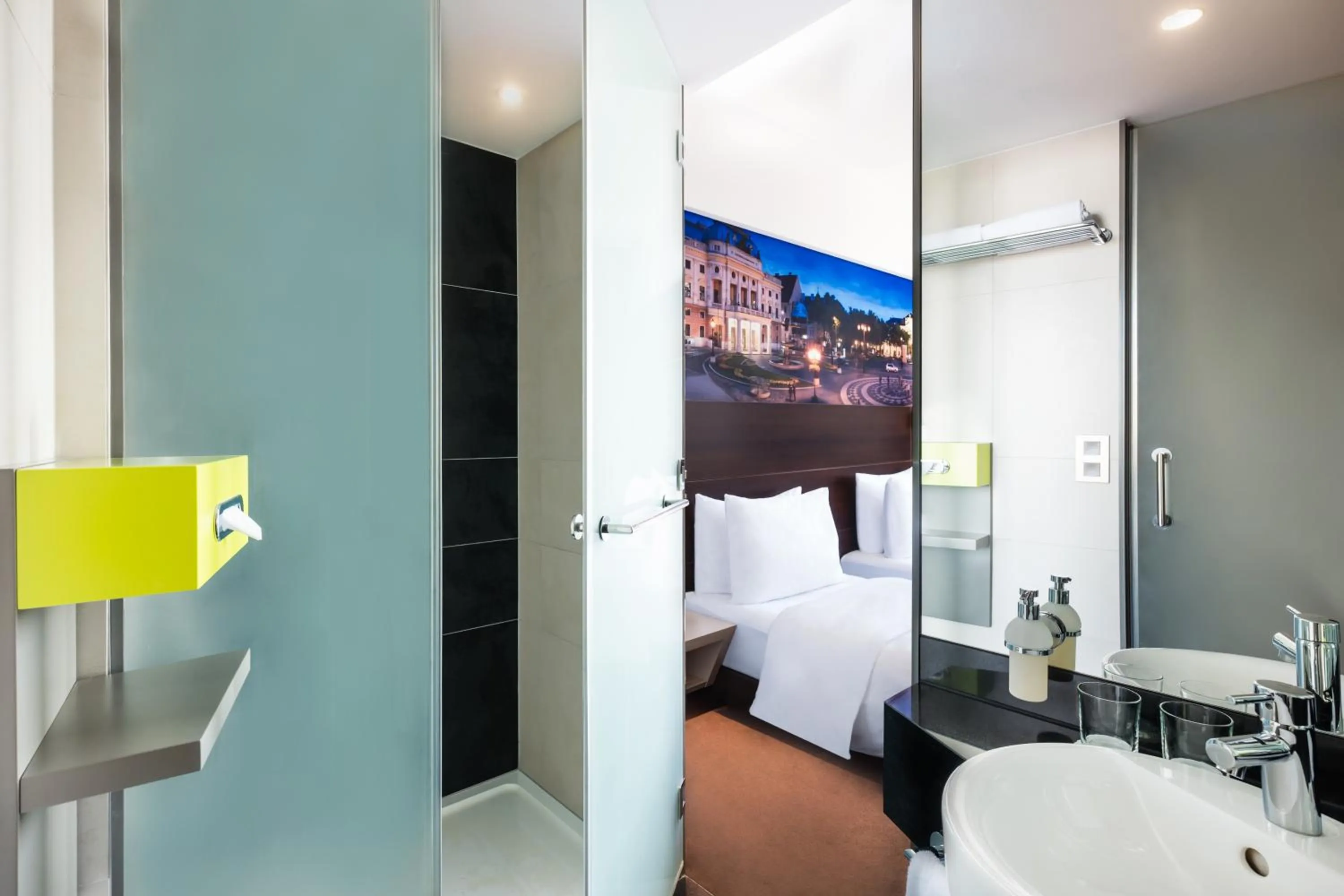 Bed in Lindner Hotel Bratislava, part of JdV by Hyatt